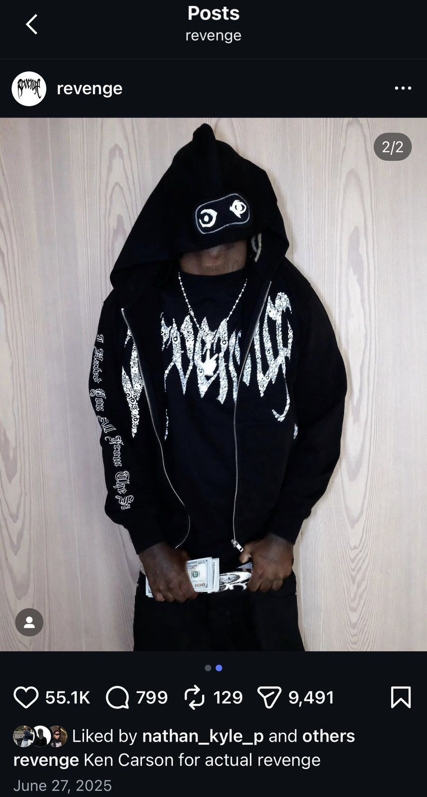 Revenge REVENGE ACTUALH8 SHAMELESS PROMO ZIP BLACK Size US XL / EU 56 / 4 - 5 Thumbnail