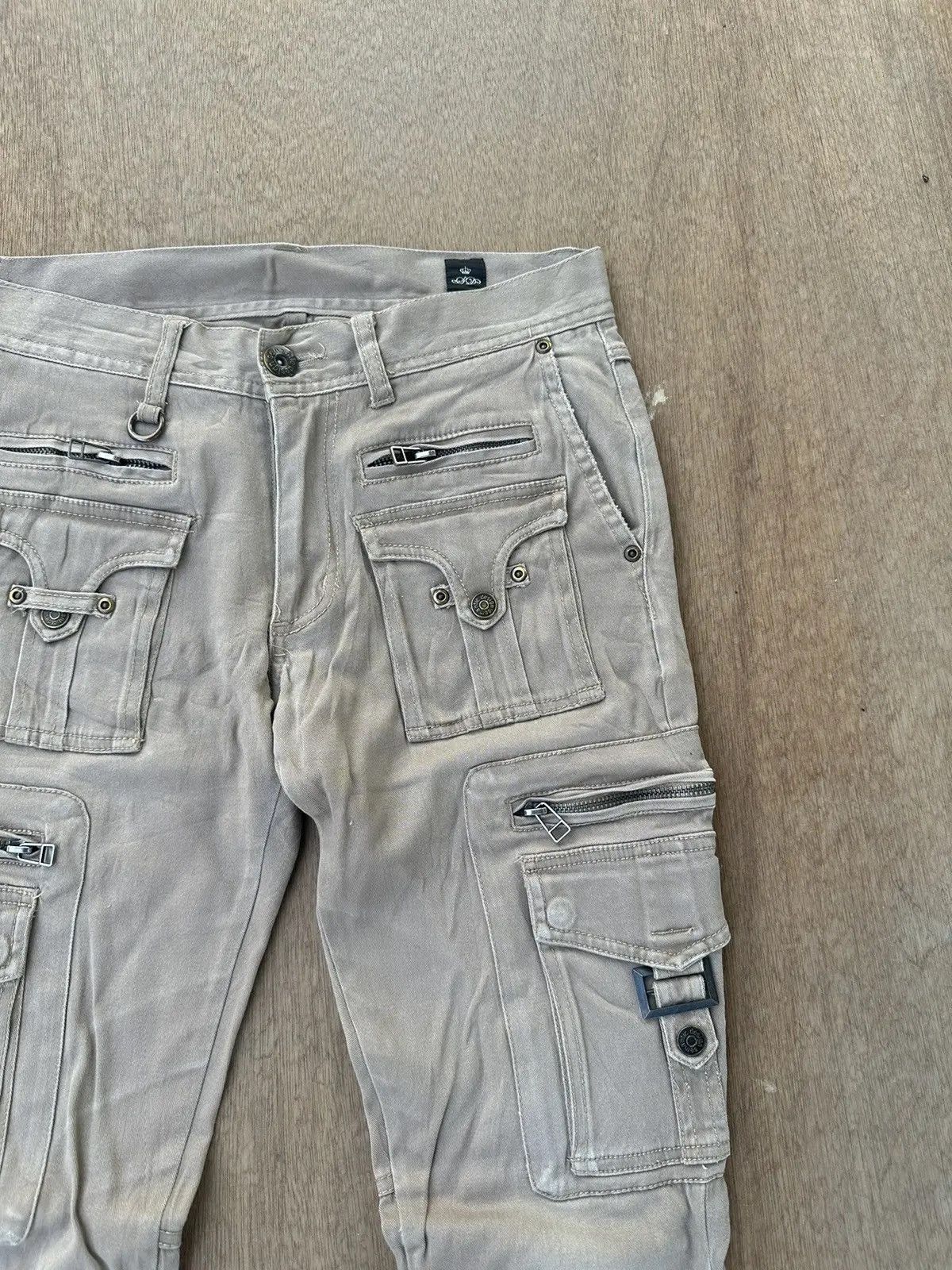 semanticdesign W29 L31🔥SEMATIC DESIGN MULTIPOCKET BONDAGE PUNK CARGO PANTS Size US 29 - 5 Thumbnail
