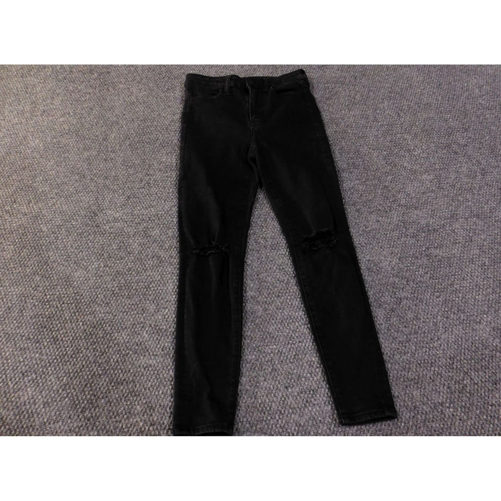 American Eagle Outfitters American Eagle Outfitters Jeans Womens Size 2 Black High Rise Jegging Dark Rise: Mid (8.5-10.5 in) 26 in Inseam 5-Pocket Denim Stretch Regular Fit N/A Size 26" / US 2 / IT 38 - 2 Thumbnail