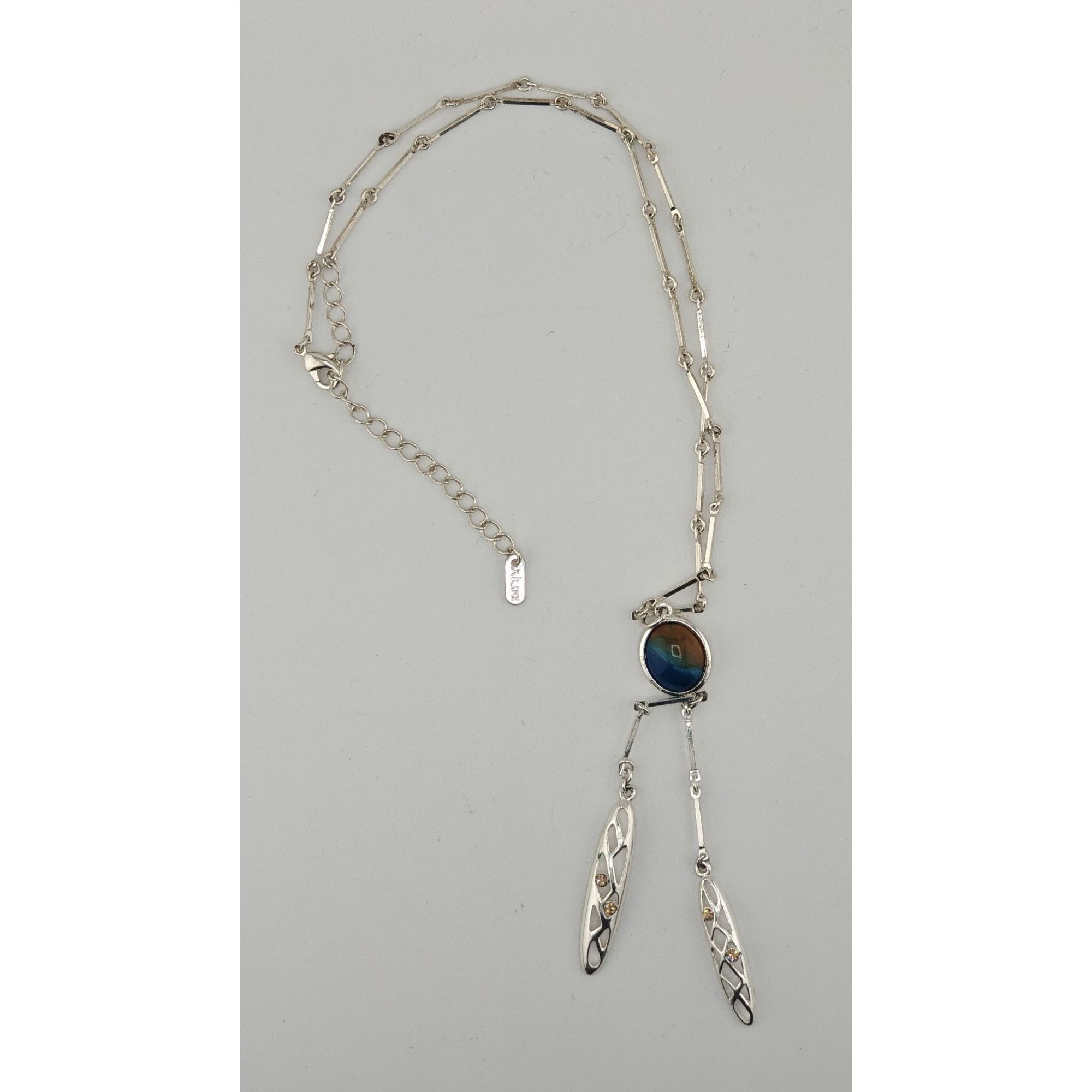 Other A/Line Bohemian Silver tone Necklace With Blue & Honey Penda Size ONE SIZE - 5 Thumbnail