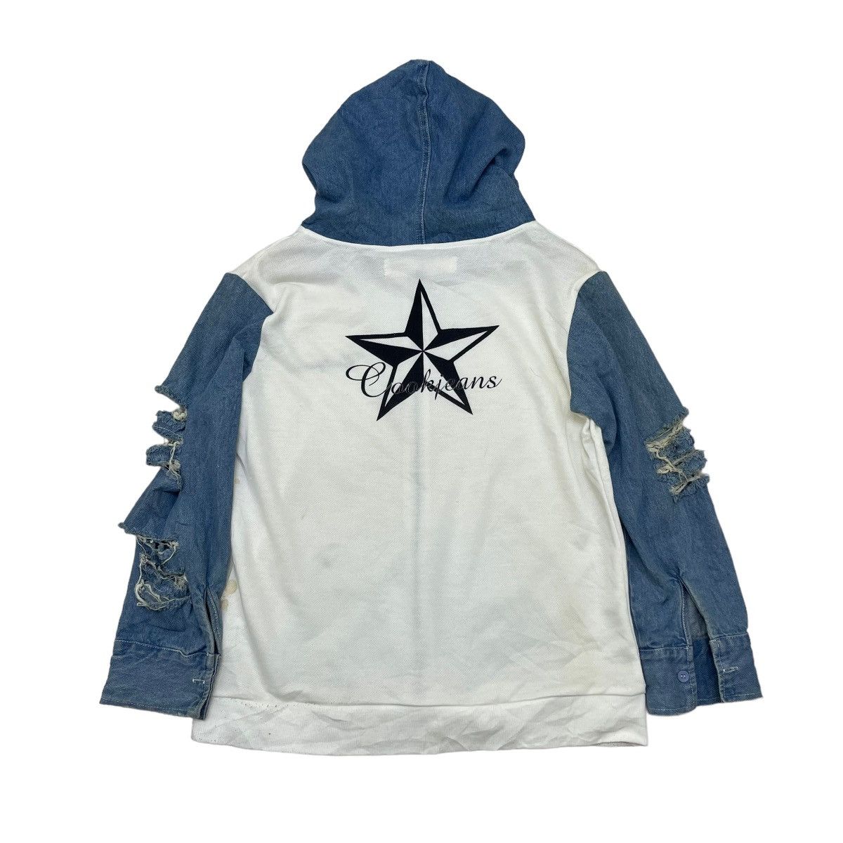 Japanese Brand Japanese Brand Lookjeans Distressed Hoody Jacket Size M / US 6-8 / IT 42-44 - 1 Thumbnail