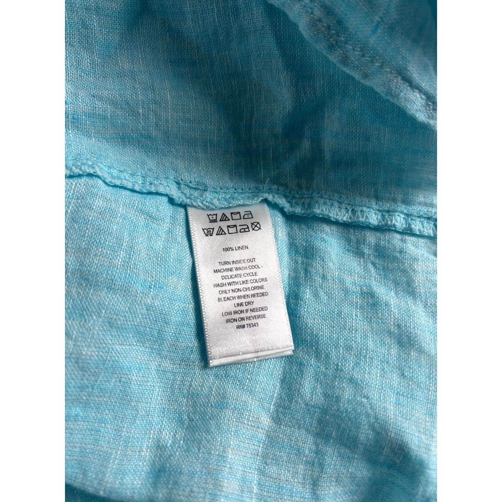 Vintage Sigrid Olsen Womens Blue Linen Button-Down Shirt W/ Pocket XL Size XL / US 12-14 / IT 48-50 - 4 Thumbnail