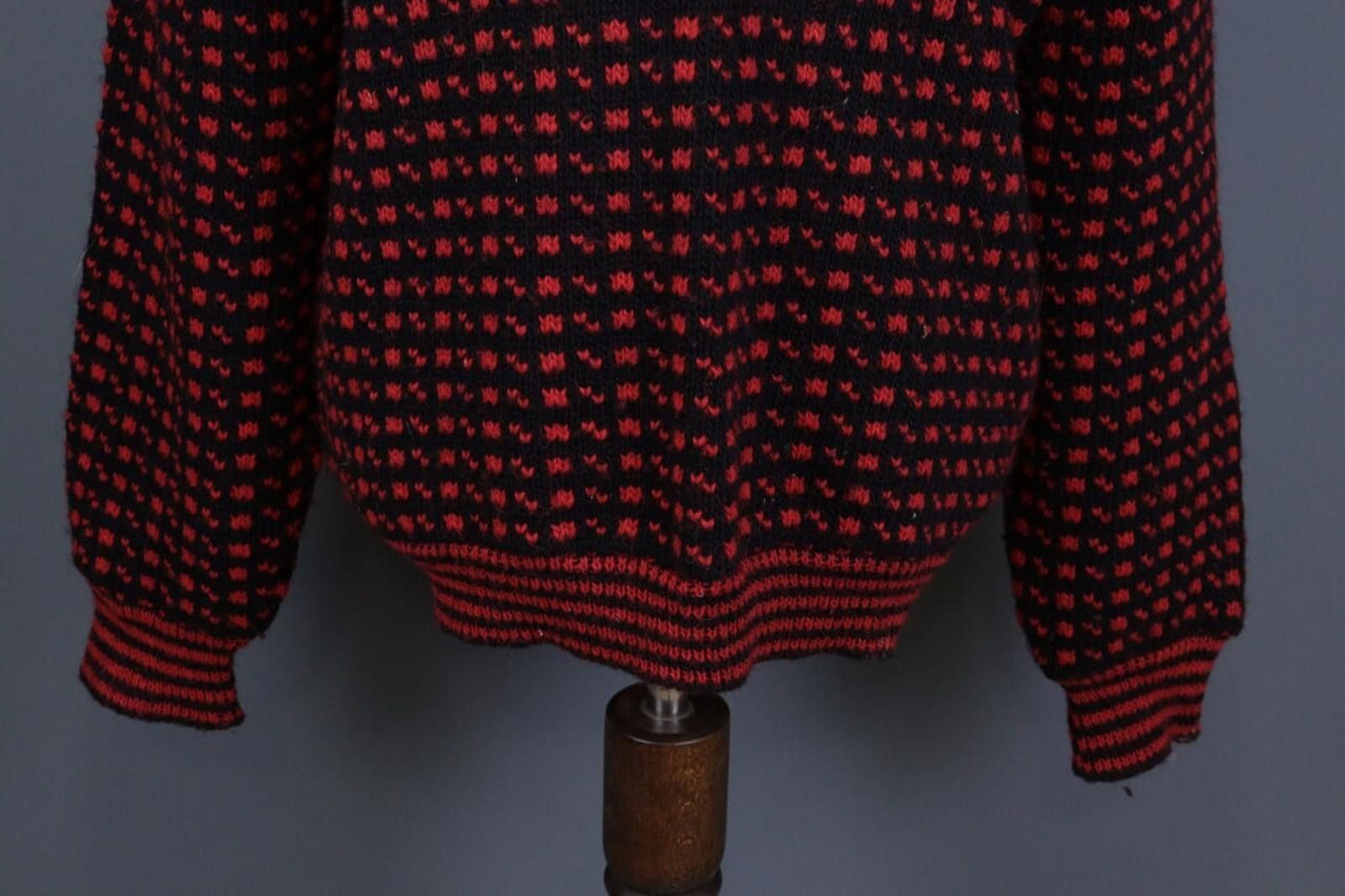 Designer Devold Norway Knit Black Pritned Wool Sweater Size XL / 54 Size US XL / EU 56 / 4 - 5 Thumbnail