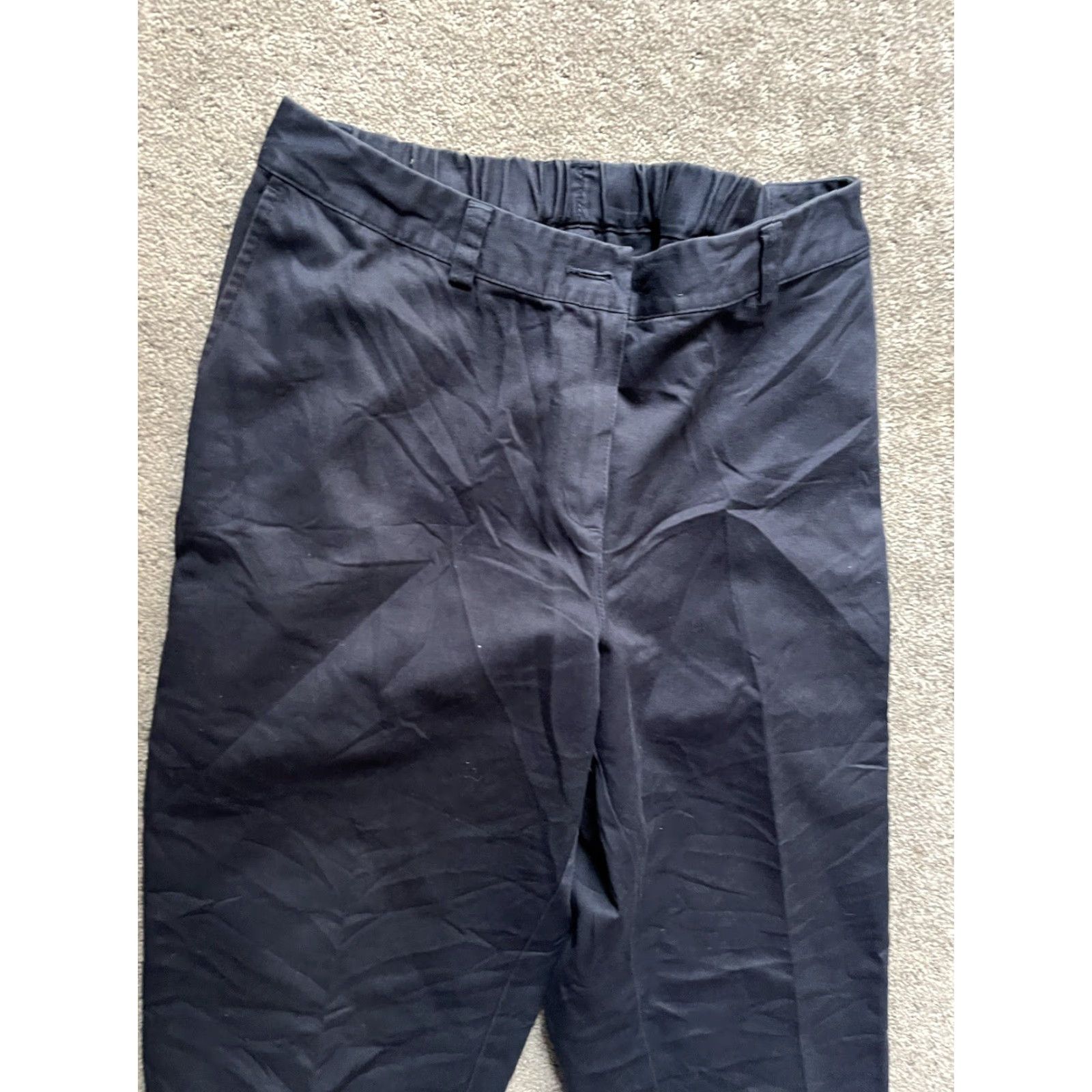 Vintage VINTAGE L.L. BEAN Denim Capri Pants Women's Petite Size 10P Navy Blue Cotton 60% Cropped 90s Size 32" / US 10 / IT 46 - 2 Thumbnail