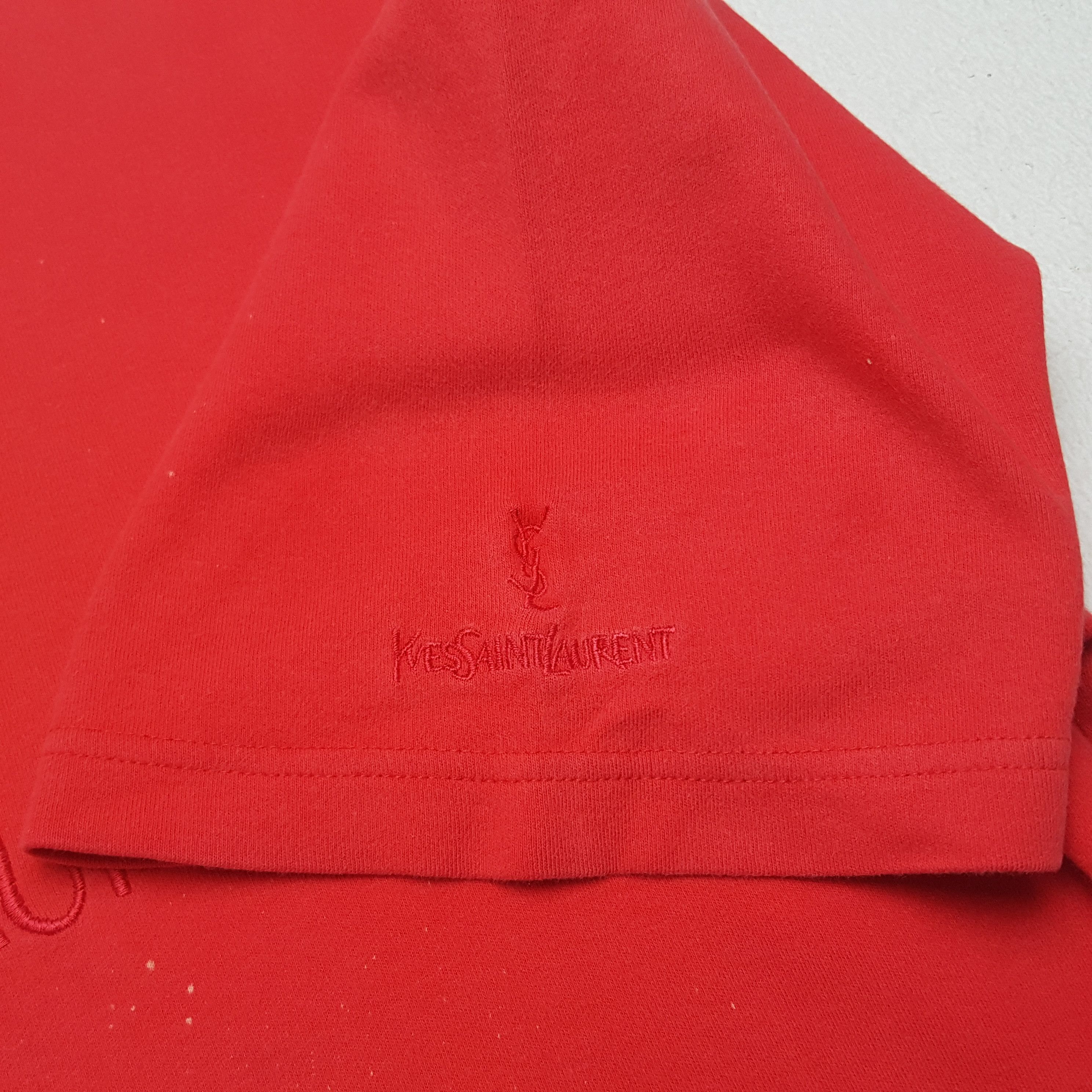 Vintage × Yves Saint Laurent Vintage Yves Saint Laurent Spell Out Tshirt Size US L / EU 52-54 / 3 - 5 Thumbnail
