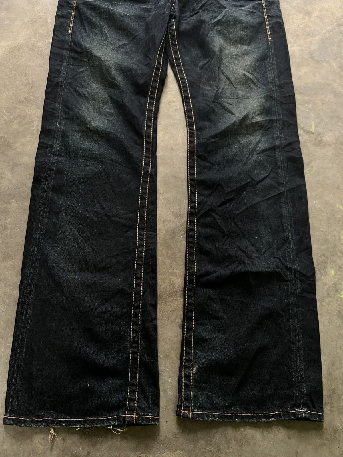 Japanese Brand Buckaroo Baggy Jeans Snow Buck Buckle Back Size US 34 / EU 50 - 8 Thumbnail