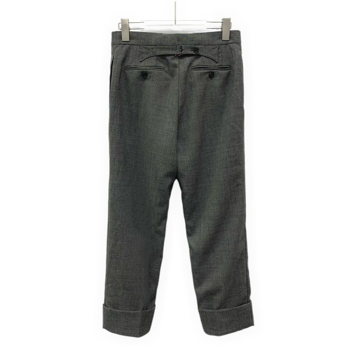 Thom Browne THOM BROWNE Grey Wool Straight Leg Trousers K26WX Size 28" / US 6 / IT 42 - 2 Thumbnail