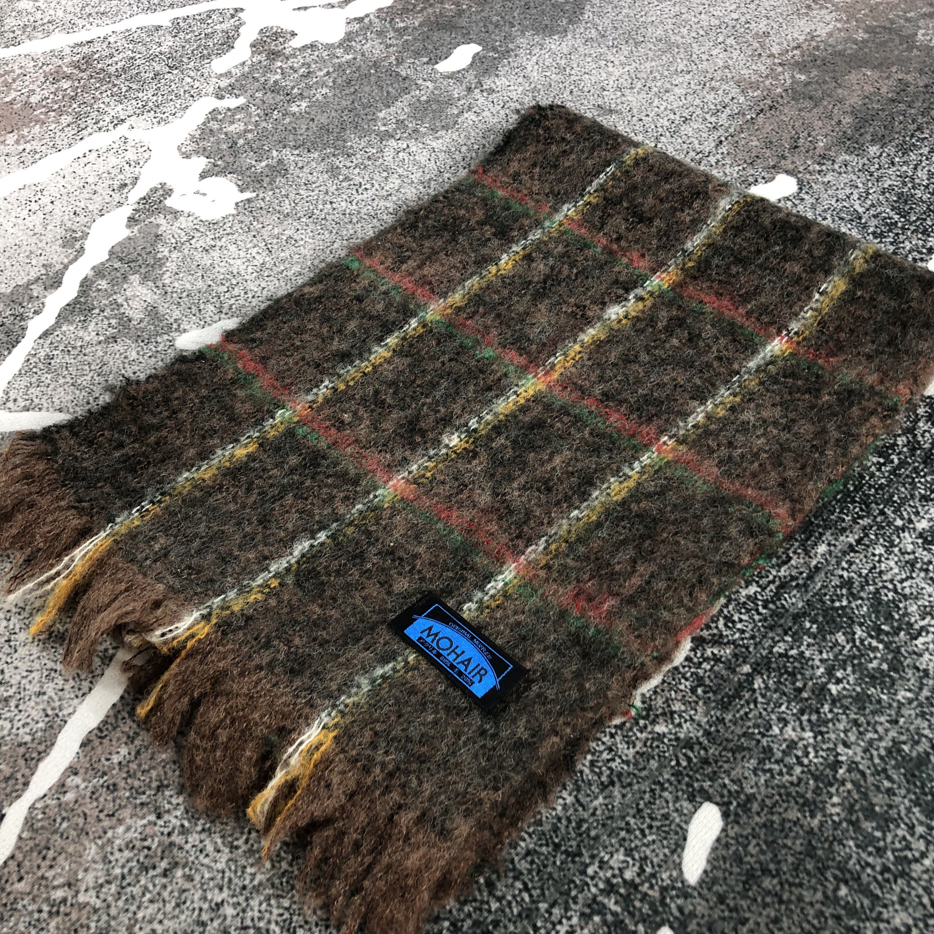 Hypebeast Luxury Nova Check Mohair Scarf Muffler V595 Size ONE SIZE - 3 Thumbnail