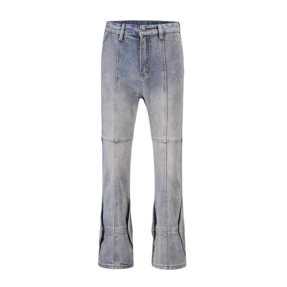 Japanese Brand Washed and stacked distressed button down jeans Size US 32 / EU 48 - 4 Thumbnail