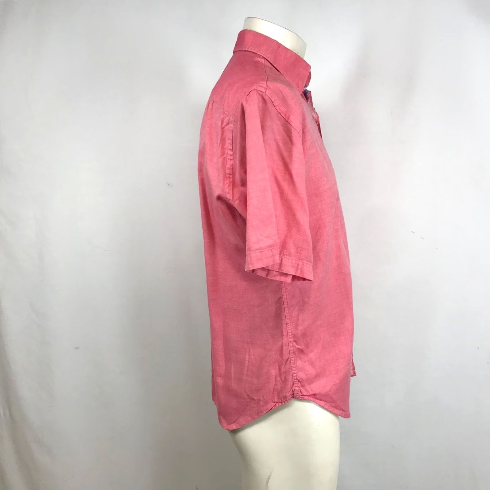 Tailorbyrd Tailorbyrd Mens Button Down Shirt Pink Cotton Short Sleeve Size Small Size US S / EU 44-46 / 1 - 4 Thumbnail
