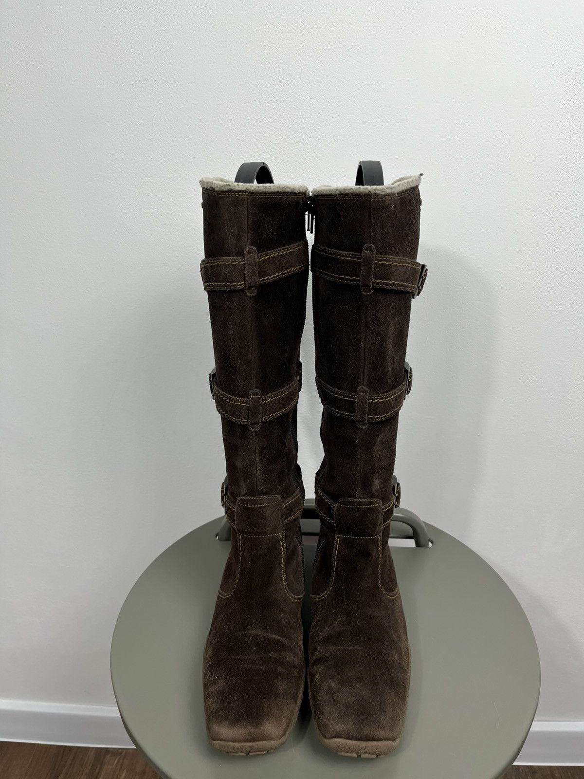 Other Vintage Suede Shearling Lined Buckle Boots EU 36 UK 4.5 Size US 5.5 / IT 35.5 - 3 Thumbnail
