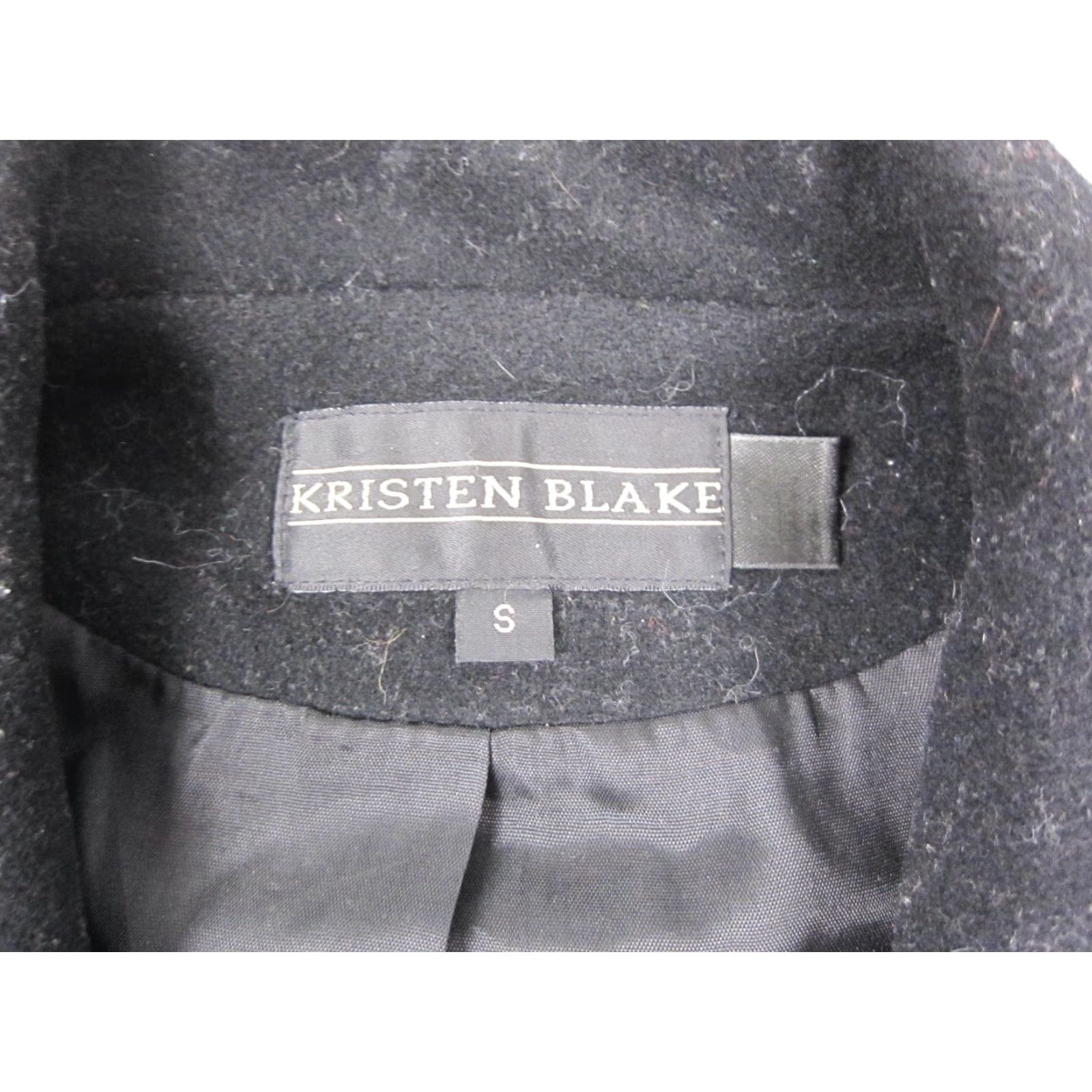 Vintage Kristen Blake Jacket Womens S Black Wool Peacoat Button Front Classic Jacket Coat Size S / US 4 / IT 40 - 3 Thumbnail