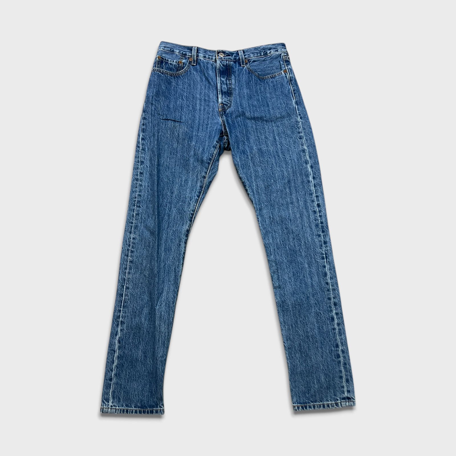 Levi's × Vintage Levi's 501 S Jeans 29x32 Blue Premium Button Fly Denim Pants Size US 29 - 1 Thumbnail