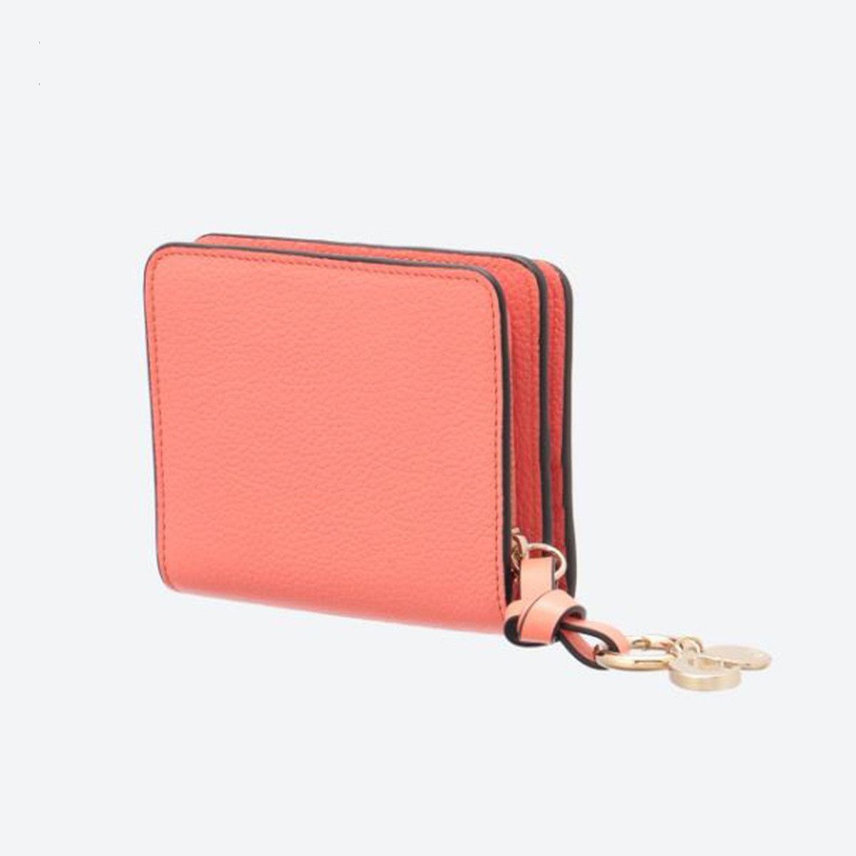 Chloe o1loc1c1024 Alphabet Compact Wallet in Coral Size ONE SIZE - 1 Thumbnail