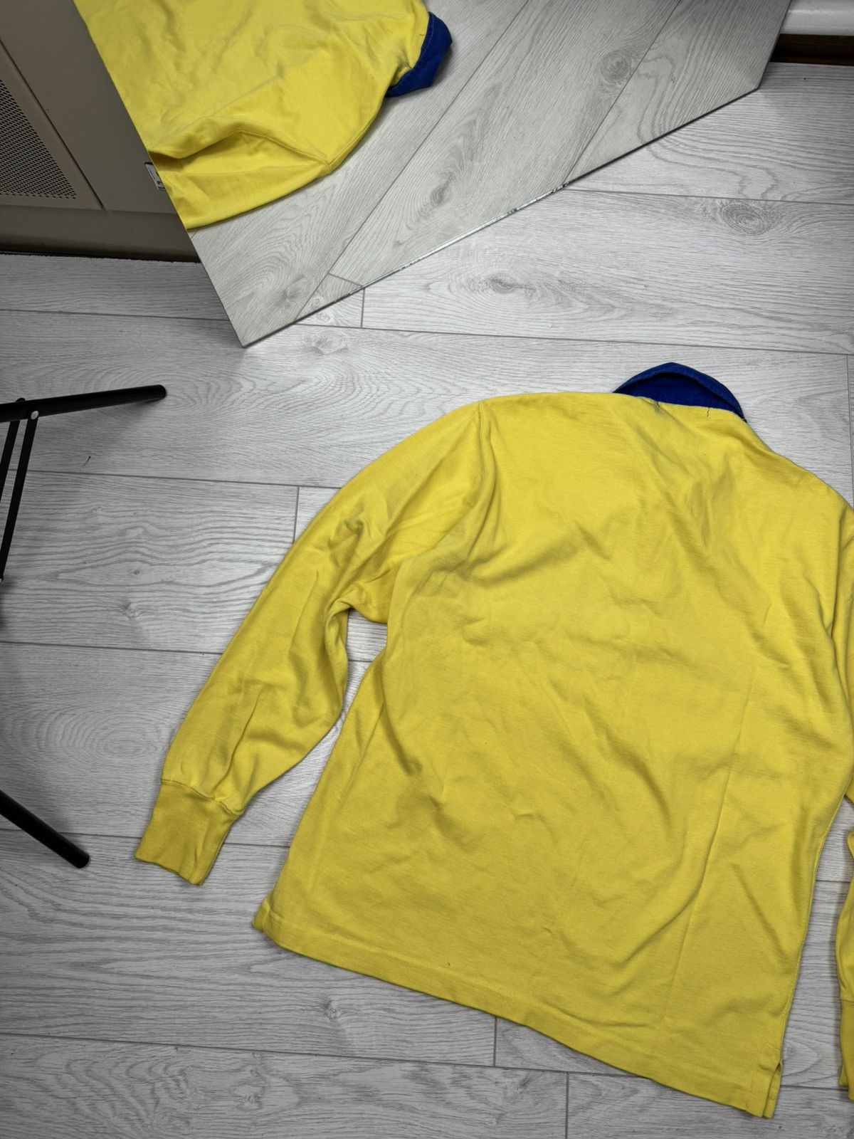 Polo Ralph Lauren × Vintage Vintage Polo Ralph Lauren Rugby Yellow Long Sleeve Shirt Size US M / EU 48-50 / 2 - 10 Thumbnail
