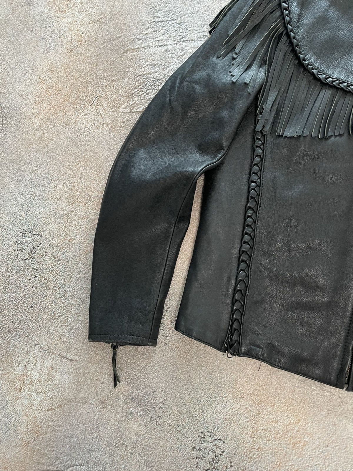 Harley Davidson Vintage Harley Davidson Willie G Fringe Leather Jacket Size M / US 6-8 / IT 42-44 - 4 Thumbnail
