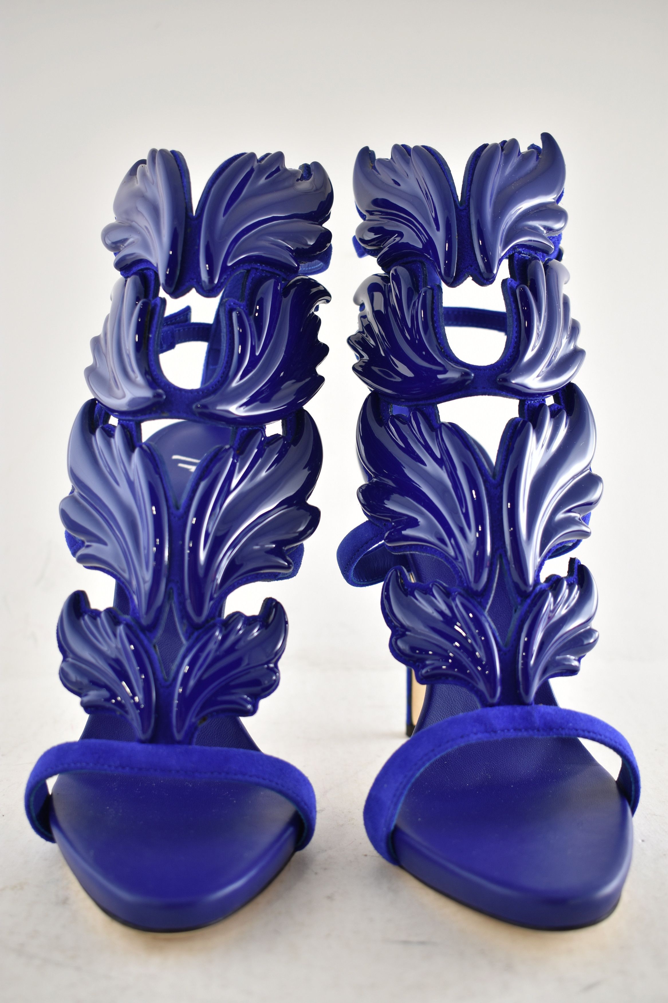 Giuseppe Zanotti Cruel Summer 110 Blue Setter Wing Strap Sandal Heel Pump 35 Size US 5 / IT 35 - 5 Thumbnail