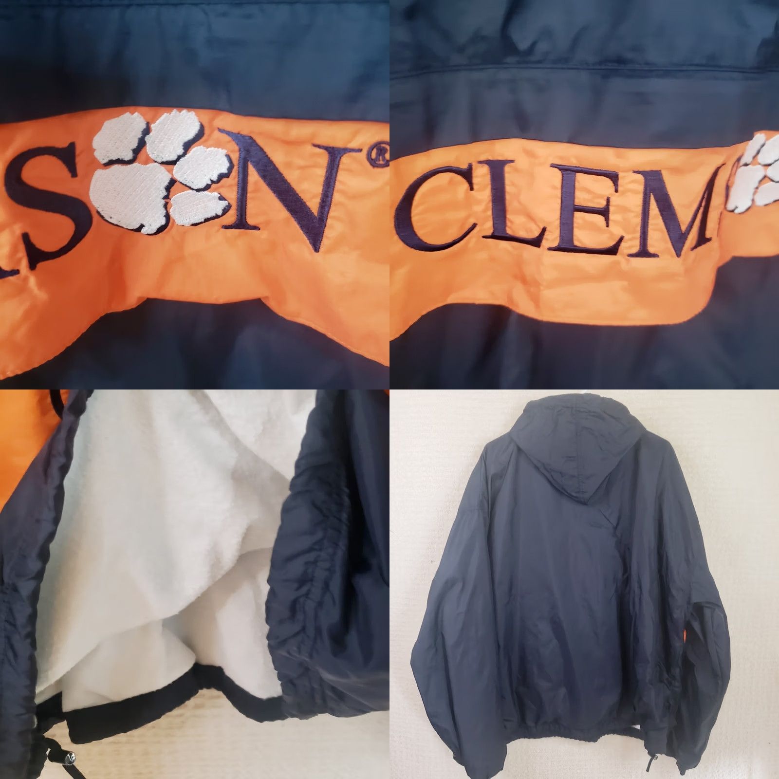 Vintage Charles River Windbreaker Hooded Jacket Men's 2XL Clemson Tigers Orange Black Logo Zipper Embroidered Mid-Length Coat Coat/Outerwear Jacket Size US XXL / EU 58 / 5 - 8 Thumbnail