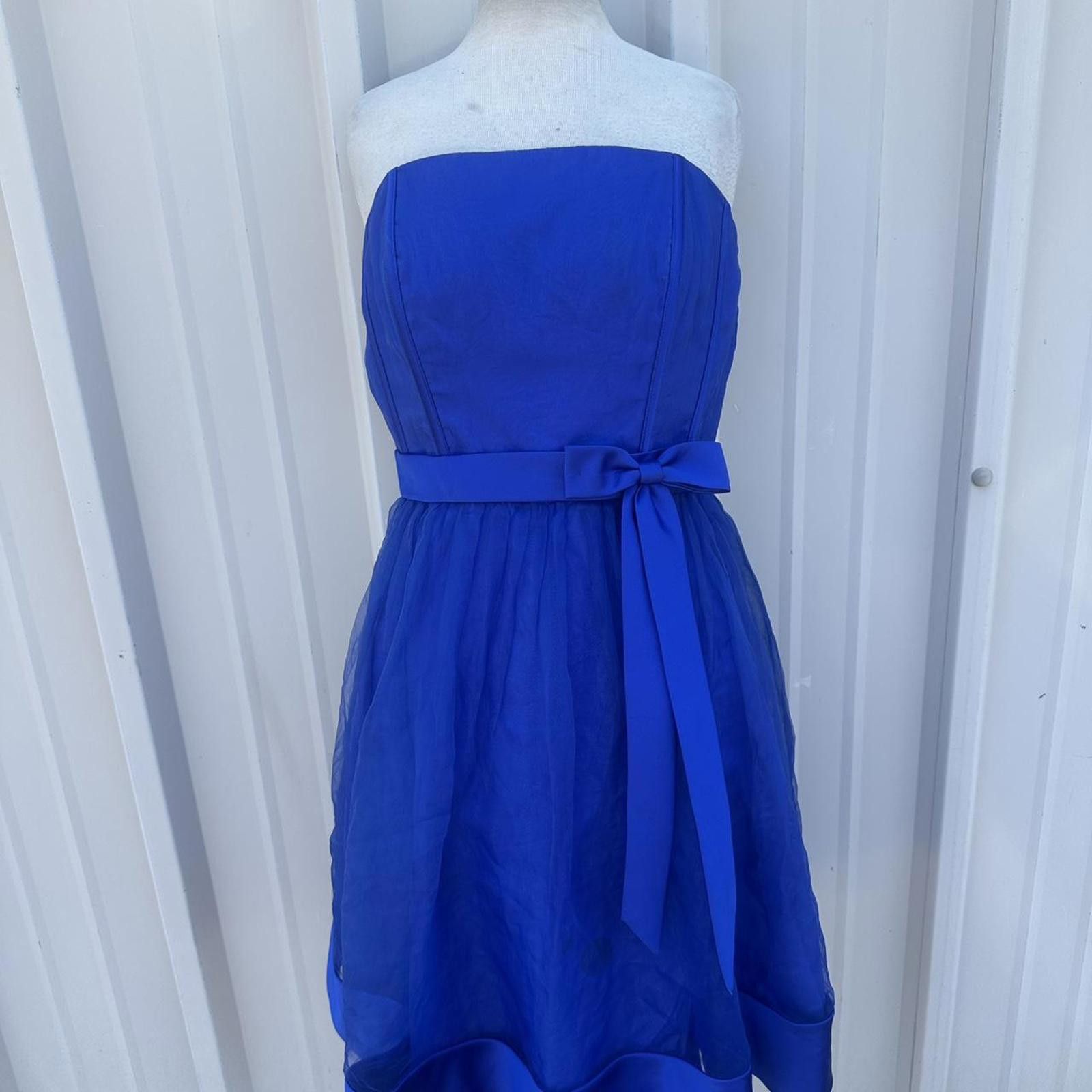 Other Alfred Angelo Blue Strapless Dress m Size M / US 6-8 / IT 42-44 - 1 Thumbnail