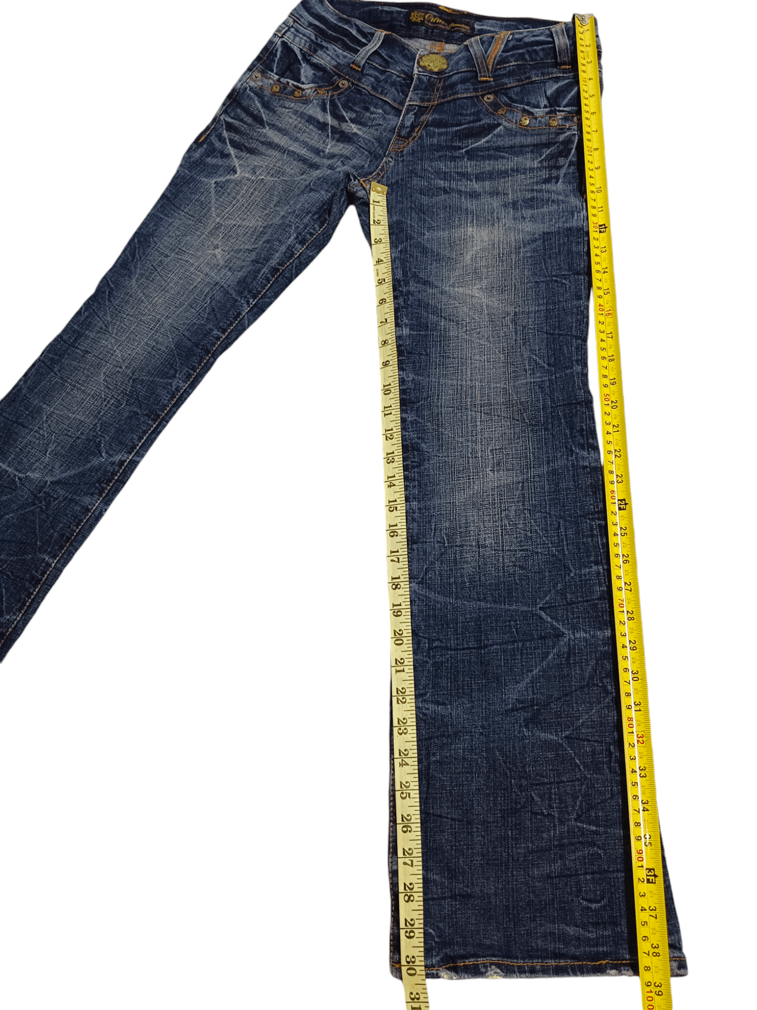 Japanese Brand 🔥Oririn🔥 Thunder Whiskers Embroidery Skinny Flare Jeans Size 28" / US 6 / IT 42 - 10 Thumbnail