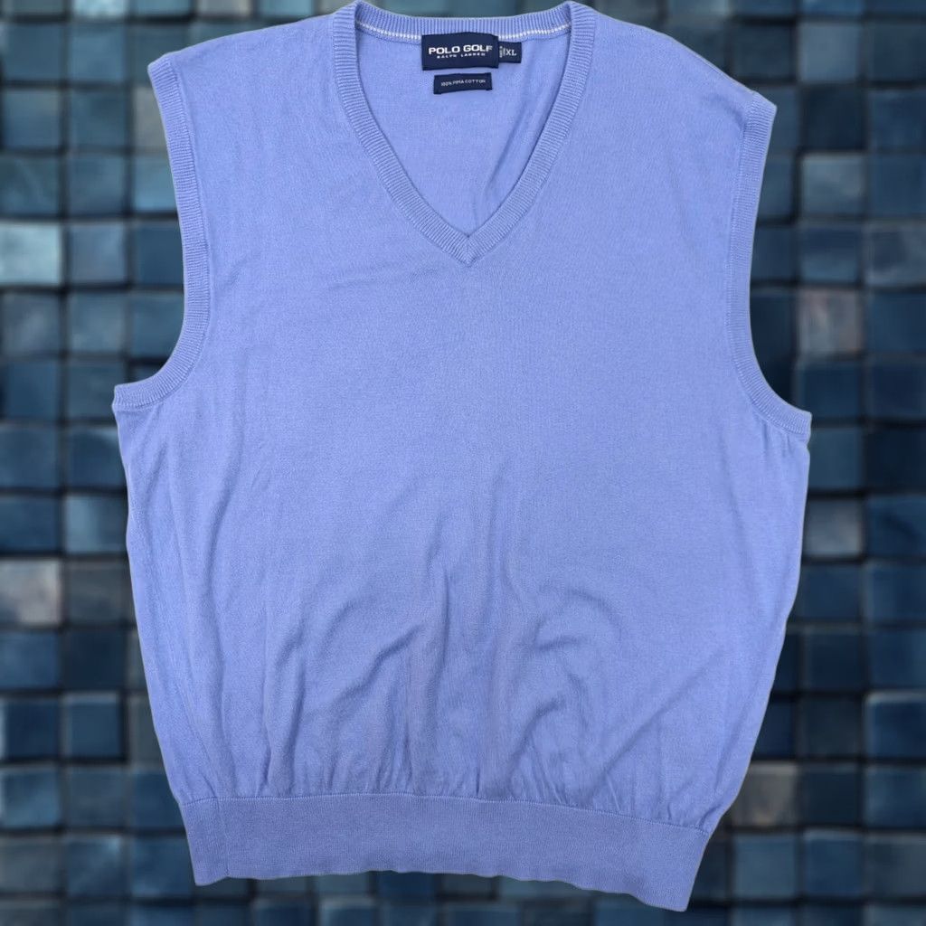 Polo Ralph Lauren Polo Ralph Lauren Polo Golf Men’s Pima Cotton Lightweight Vest XL Blue Sleeveless V-Neck Size US L / EU 52-54 / 3 - 1 Thumbnail
