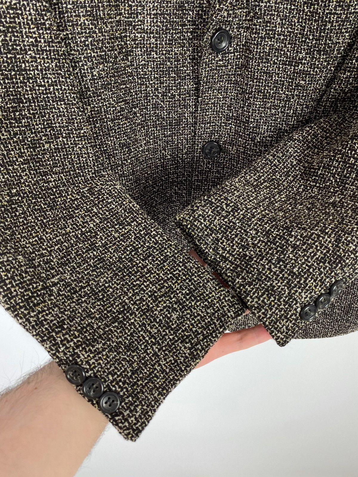 Hugo Boss Y2K Vintage Hugo Boss Wool Woven Textured Blazer Jacket Size US M / EU 48-50 / 2 - 7 Thumbnail