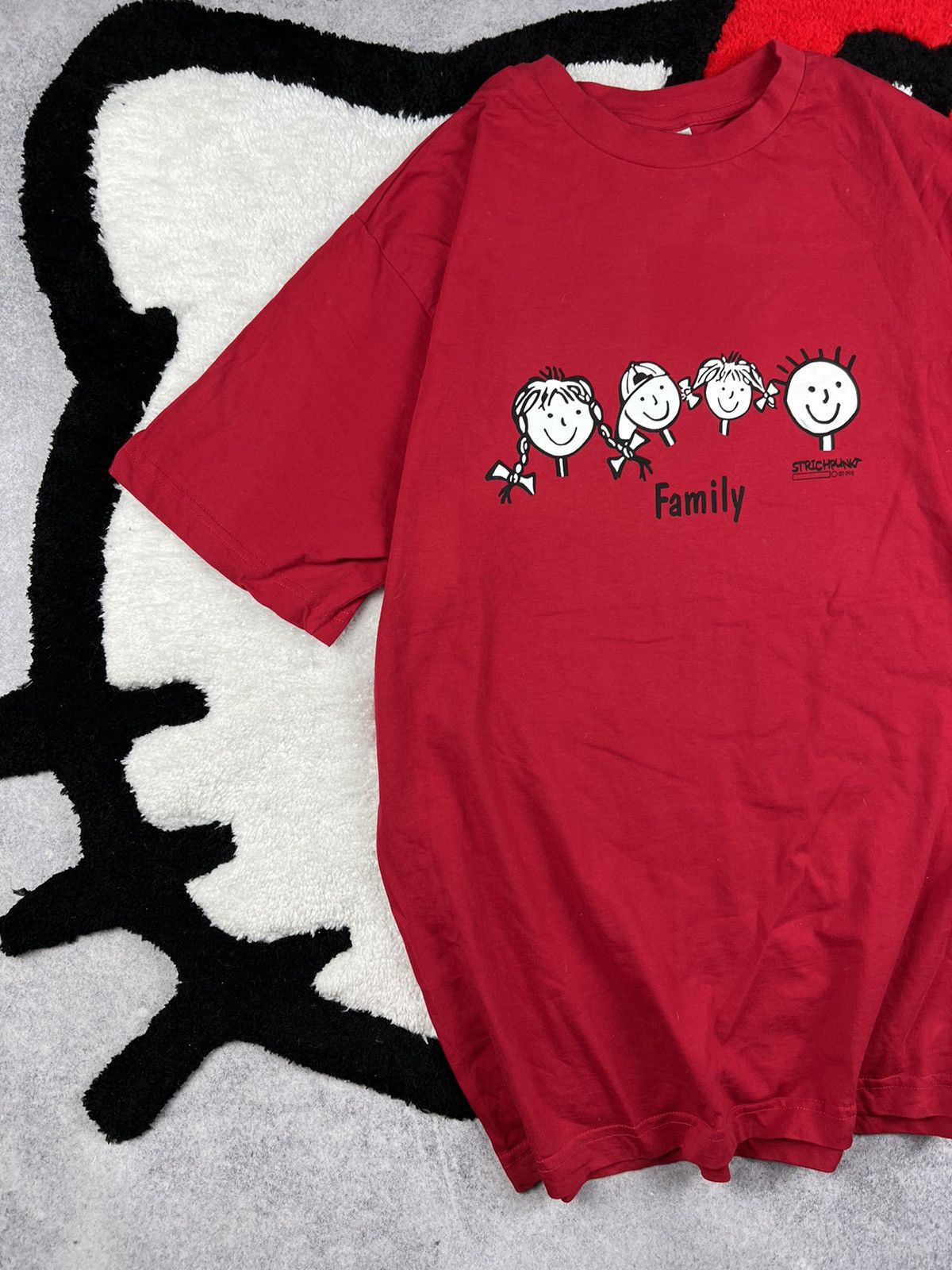 Vintage Vintage 1998 Srtichpunkt Germany Family Y2K Faded Tee Shirt Size US L / EU 52-54 / 3 - 2 Thumbnail