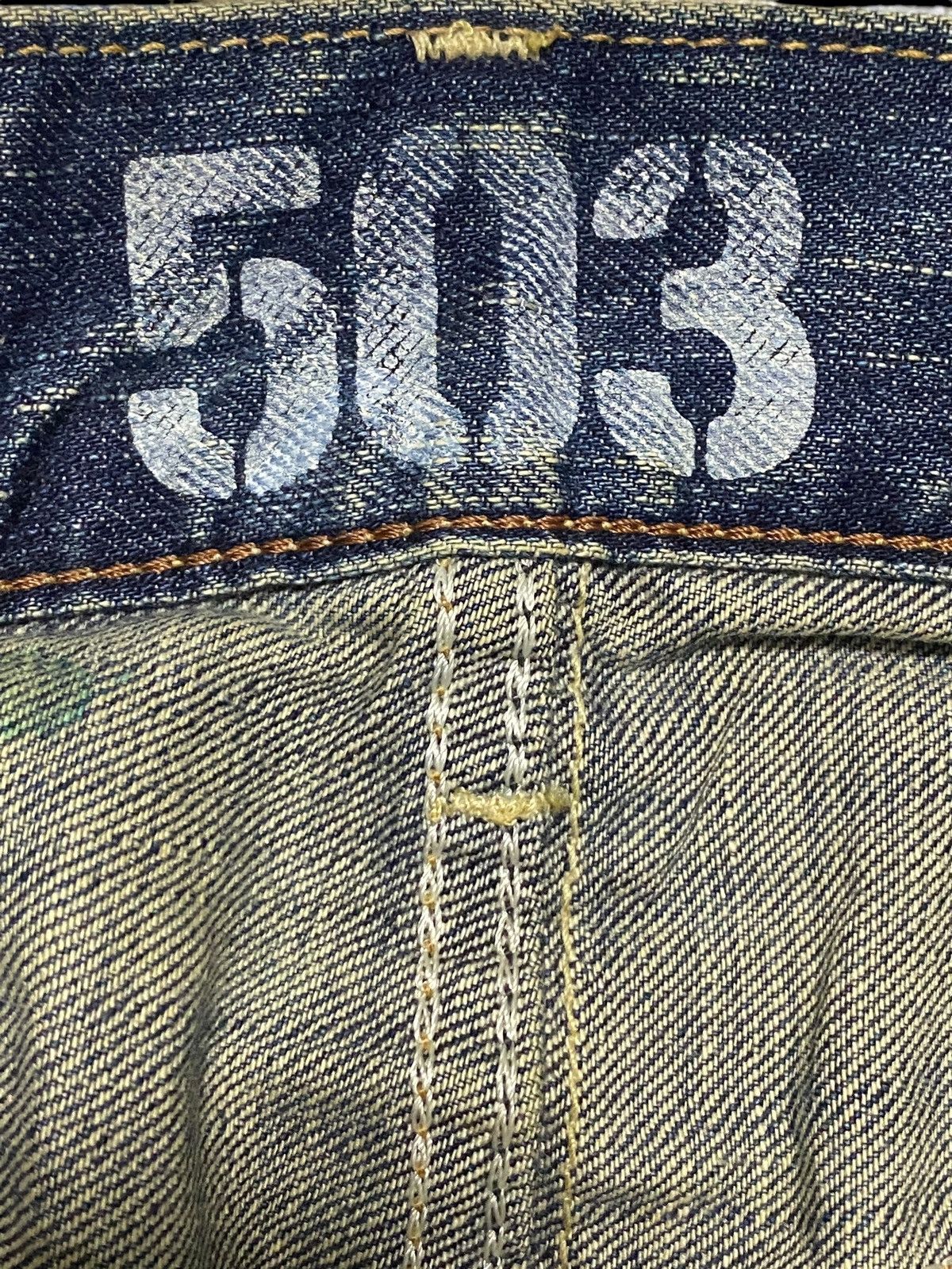 Edwin Vintage Edwin Blue Trip Grunge Distressed Loose Jeans Size US 33 - 12 Thumbnail