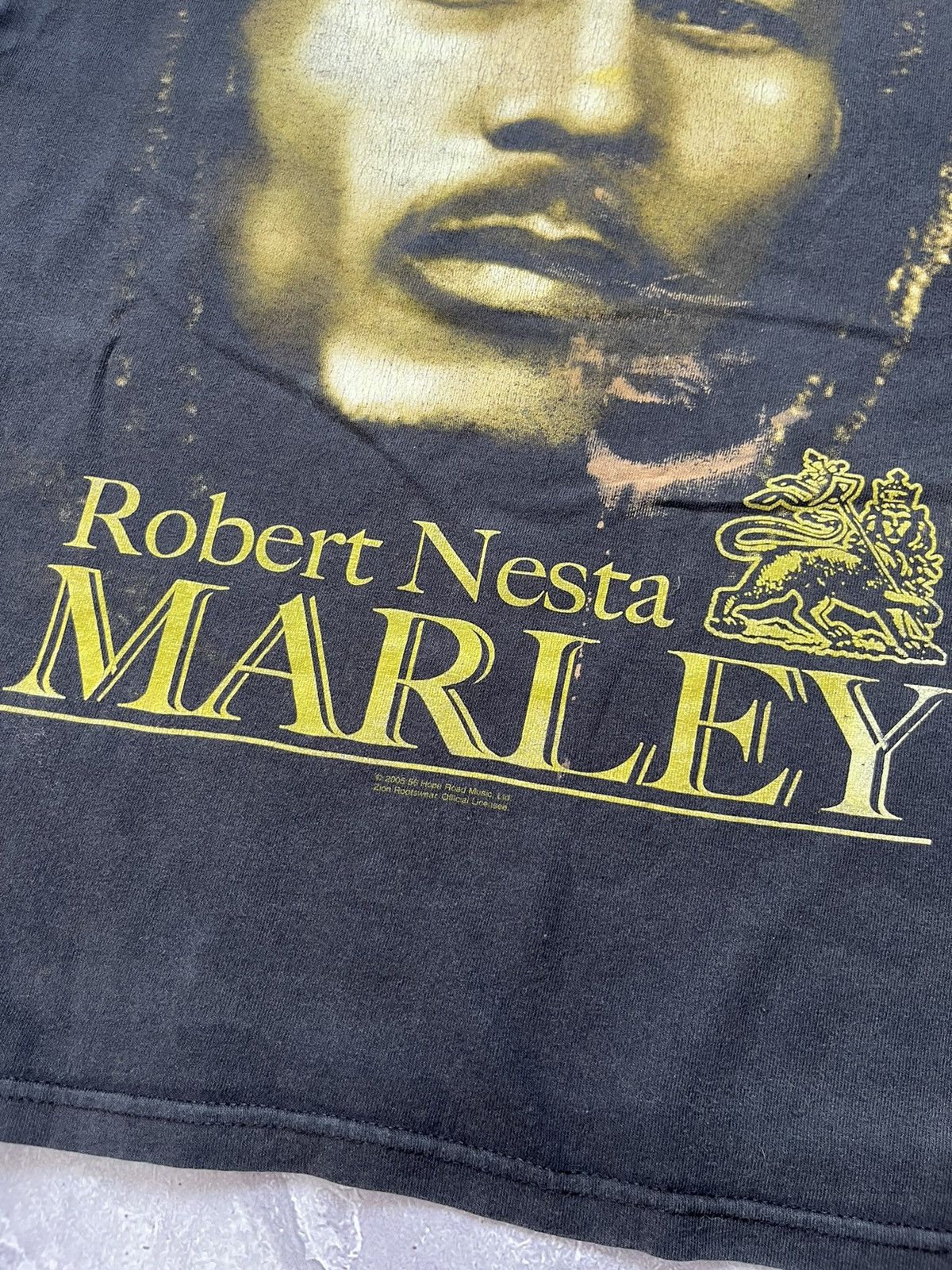 Band Tees VINTAGE 00S BOB MARLEYl FADED BLACK ZION T-SHIRT TEE 2005 Size US L / EU 52-54 / 3 - 2 Thumbnail