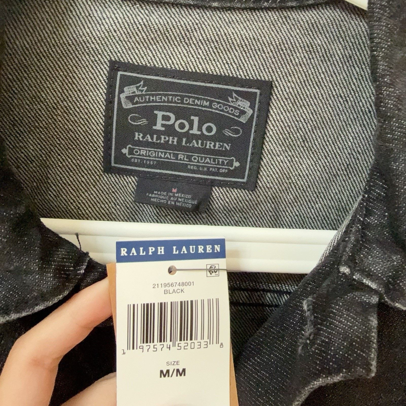 Ralph Lauren NWT POLO RALPH LAUREN Women Bear Black Denim Jean Jacket Size S / US 4 / IT 40 - 4 Thumbnail