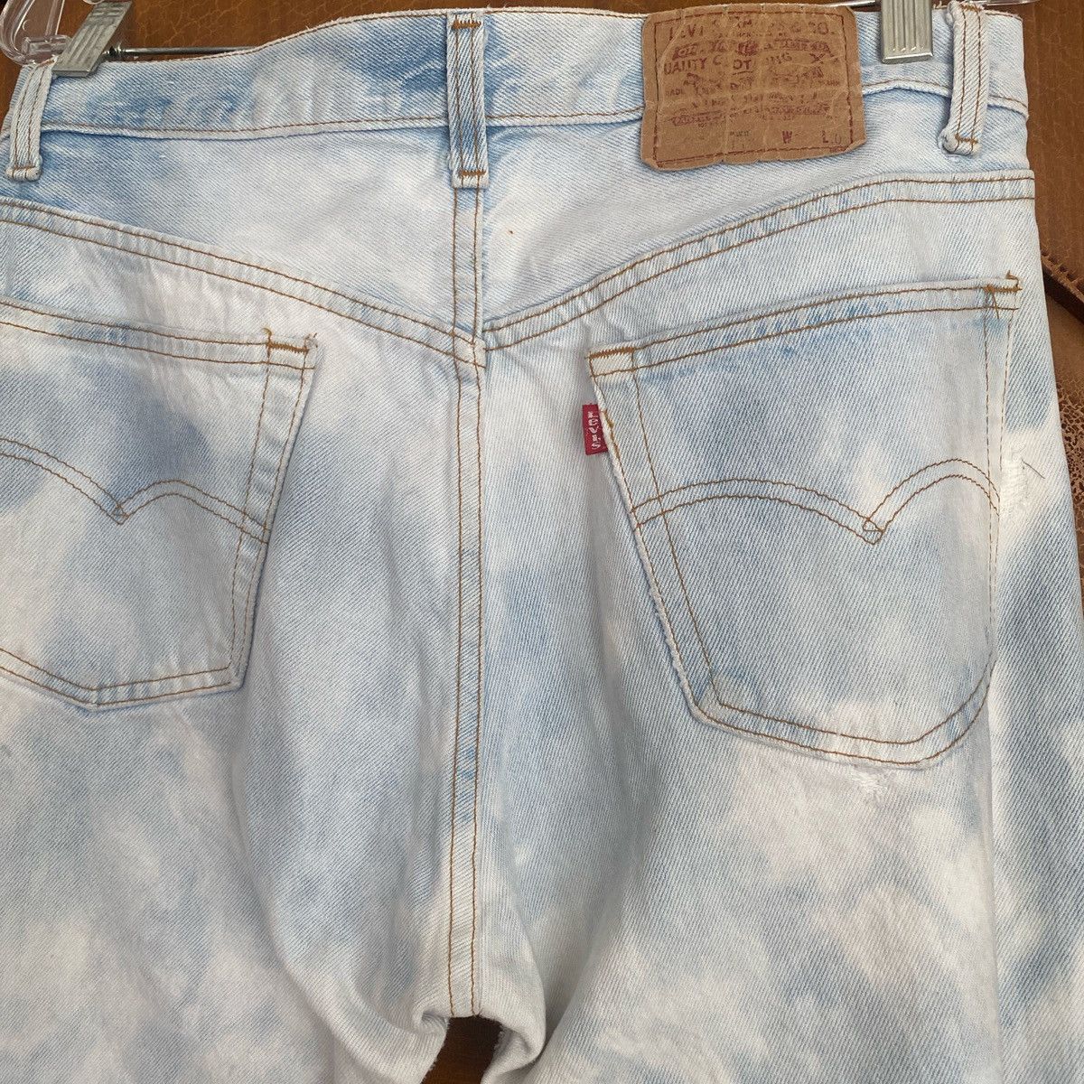 Levi's × Vintage 501s Vintage 80’s Levi’s light denim distressed jeans Size US 33 - 4 Thumbnail