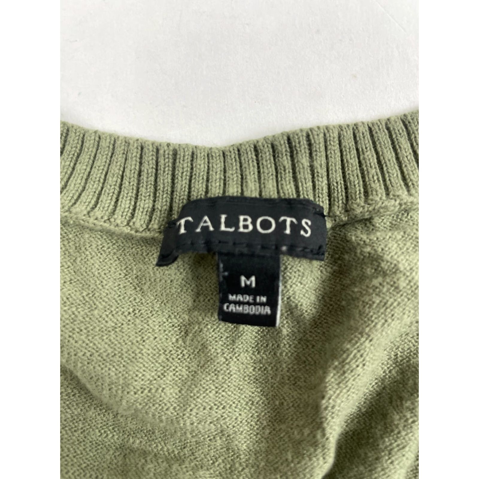 Talbots Talbots Sweater Women's Size Medium Green V-neck Pullover Ribbed Long Sleeve Size M / US 6-8 / IT 42-44 - 7 Thumbnail