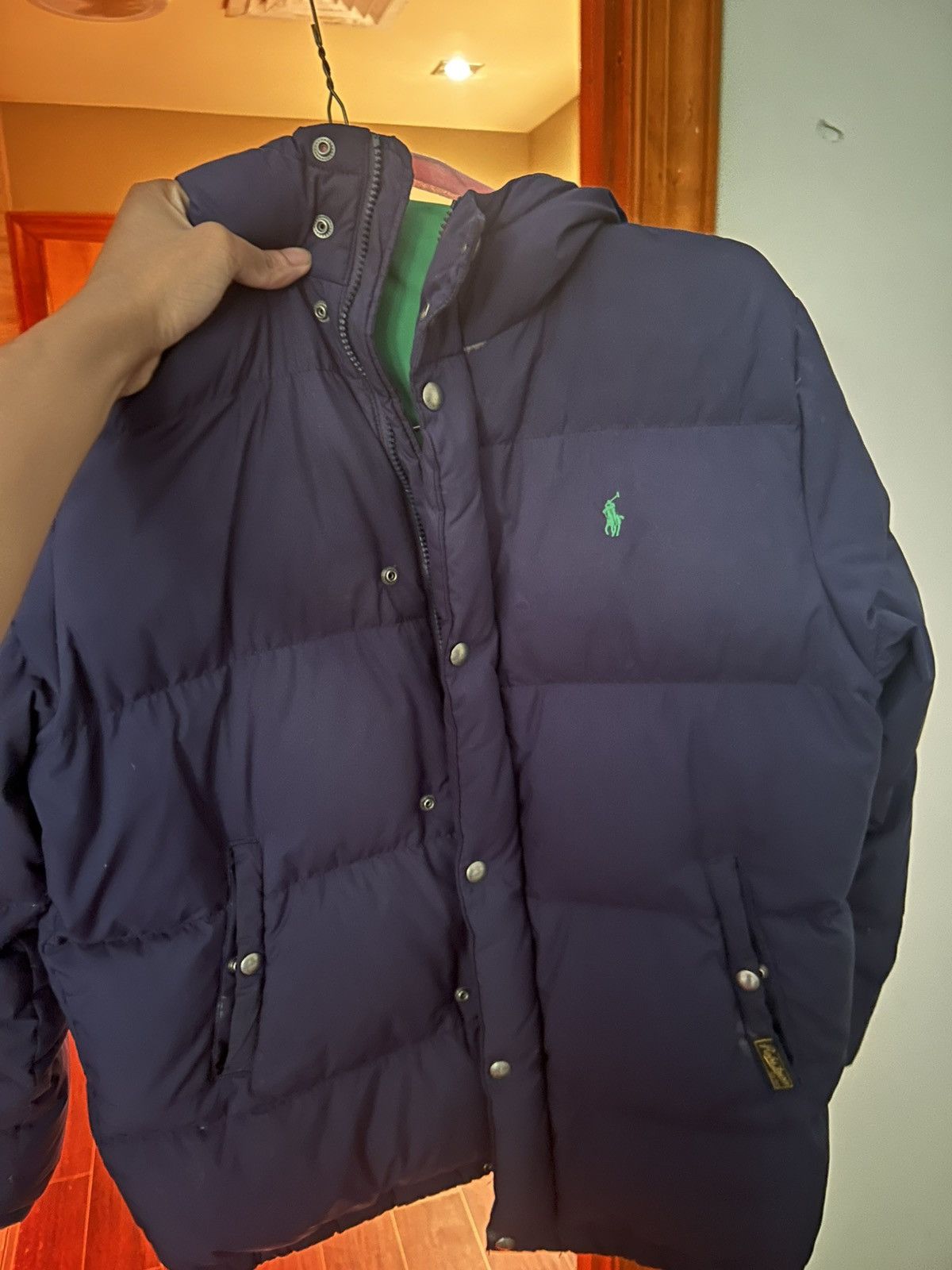 Polo Ralph Lauren Polo Ralph Lauren Navy/Green Puffer Coat Size US S / EU 44-46 / 1 - 3 Thumbnail