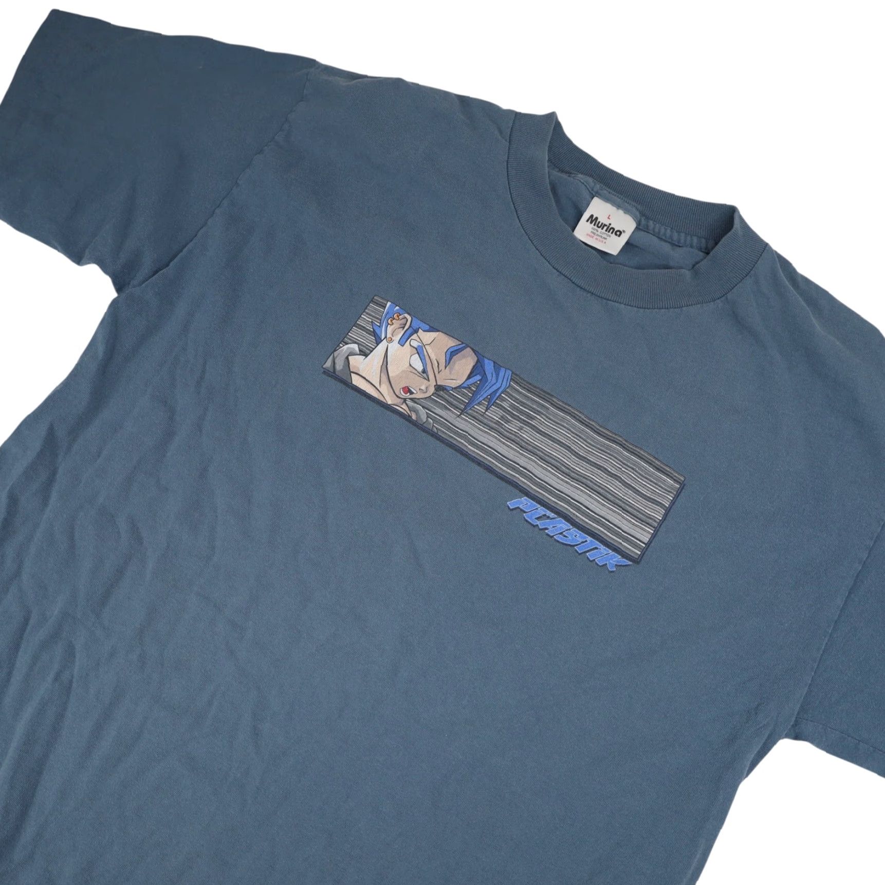 Logo 7 VINTAGE Plastik Anime Bogo Box Logo Graphic T Shirt Shirt Mens XL Blue 90s Anime Bogo Box Logo Graphic T Shirt Size US L / EU 52-54 / 3 - 2 Thumbnail