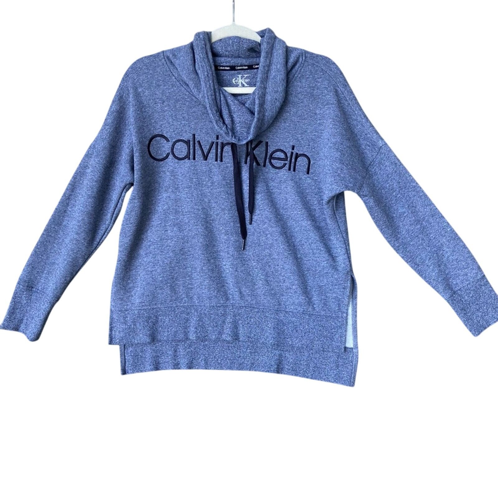 Calvin Klein Calvin Klein Womens Small Cotton Blend Cowl Neck Sweatshirt Size S / US 4 / IT 40 - 1 Thumbnail