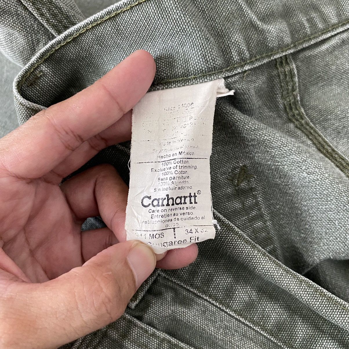 Carhartt Vintage Carhartt Faded Moss Green Carpenter Work Pants Size US 34 / EU 50 - 22 Thumbnail
