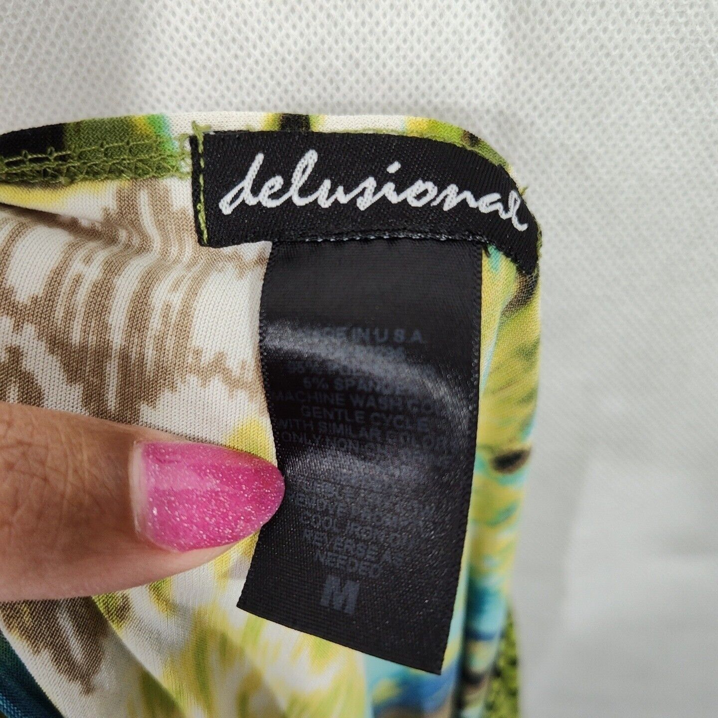 Other Delusional Plunge V-neck Dress Women Size M Green Blue Size M / US 6-8 / IT 42-44 - 5 Thumbnail