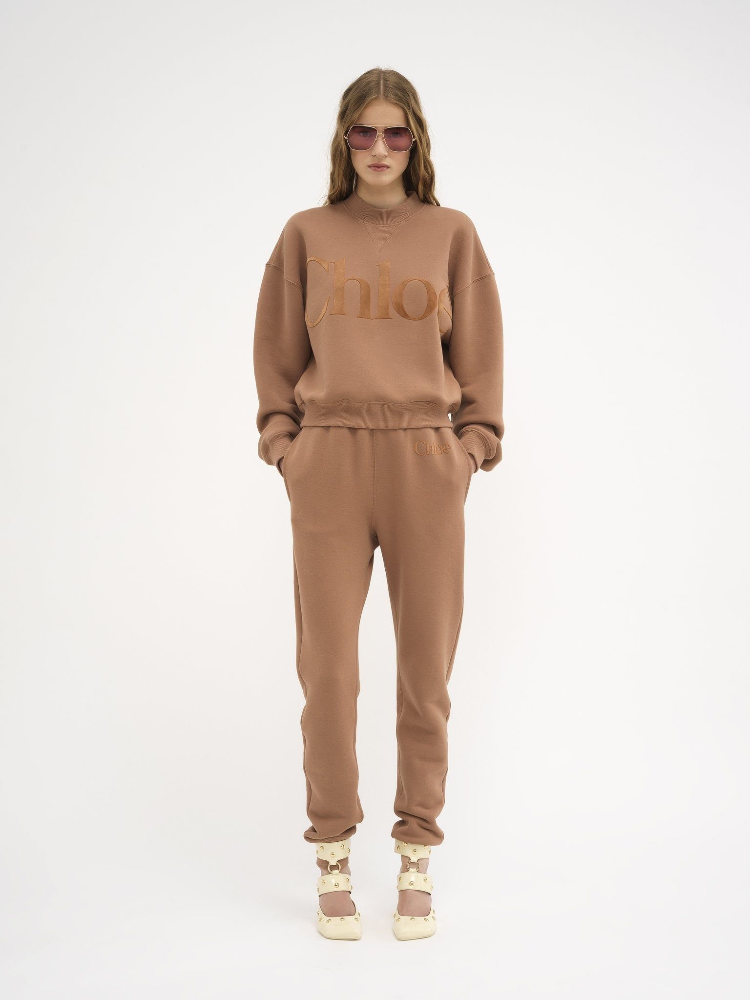 Chloe o1loc1c11025 Sweatpant in Blush Nude Size 25" / US 0 / IT 36 - 2 Thumbnail