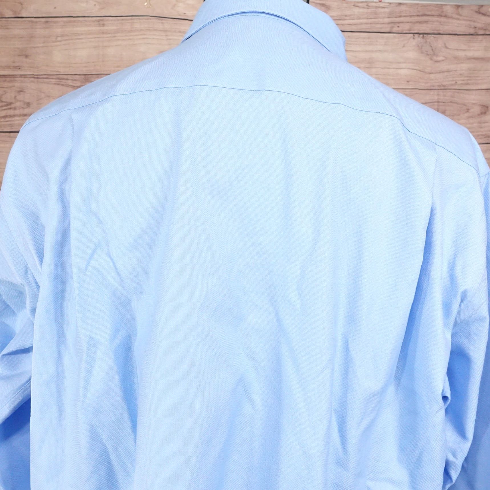 Pronto Uomo PRONTO UOMO NON-IRON BLUE DRESS SHIRT MENS 17.5 REGULAR LONG SLEEVE BUTTON DOWN Size 46R - 5 Thumbnail