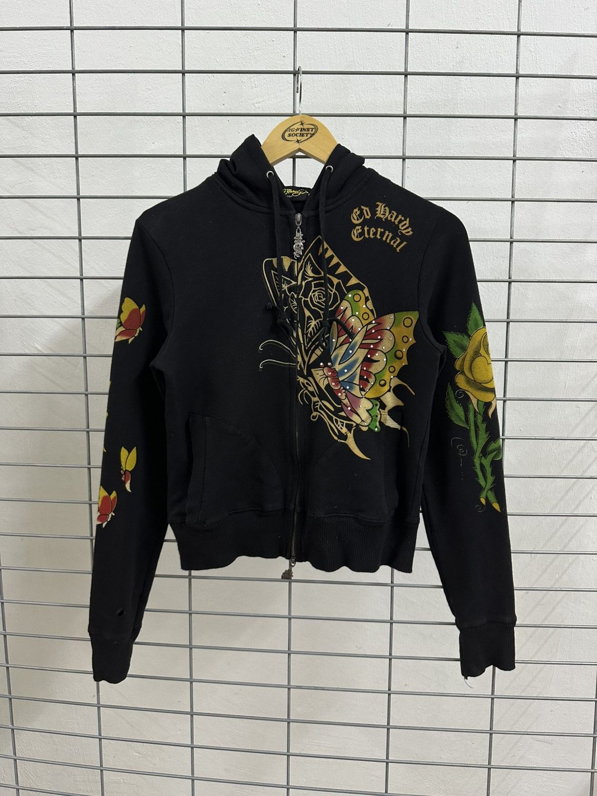 Ed Hardy Vintage Y2K Vibes Ed Hardy Eternal Love Double Zipper Hoodie Size US S / EU 44-46 / 1 - 1 Thumbnail
