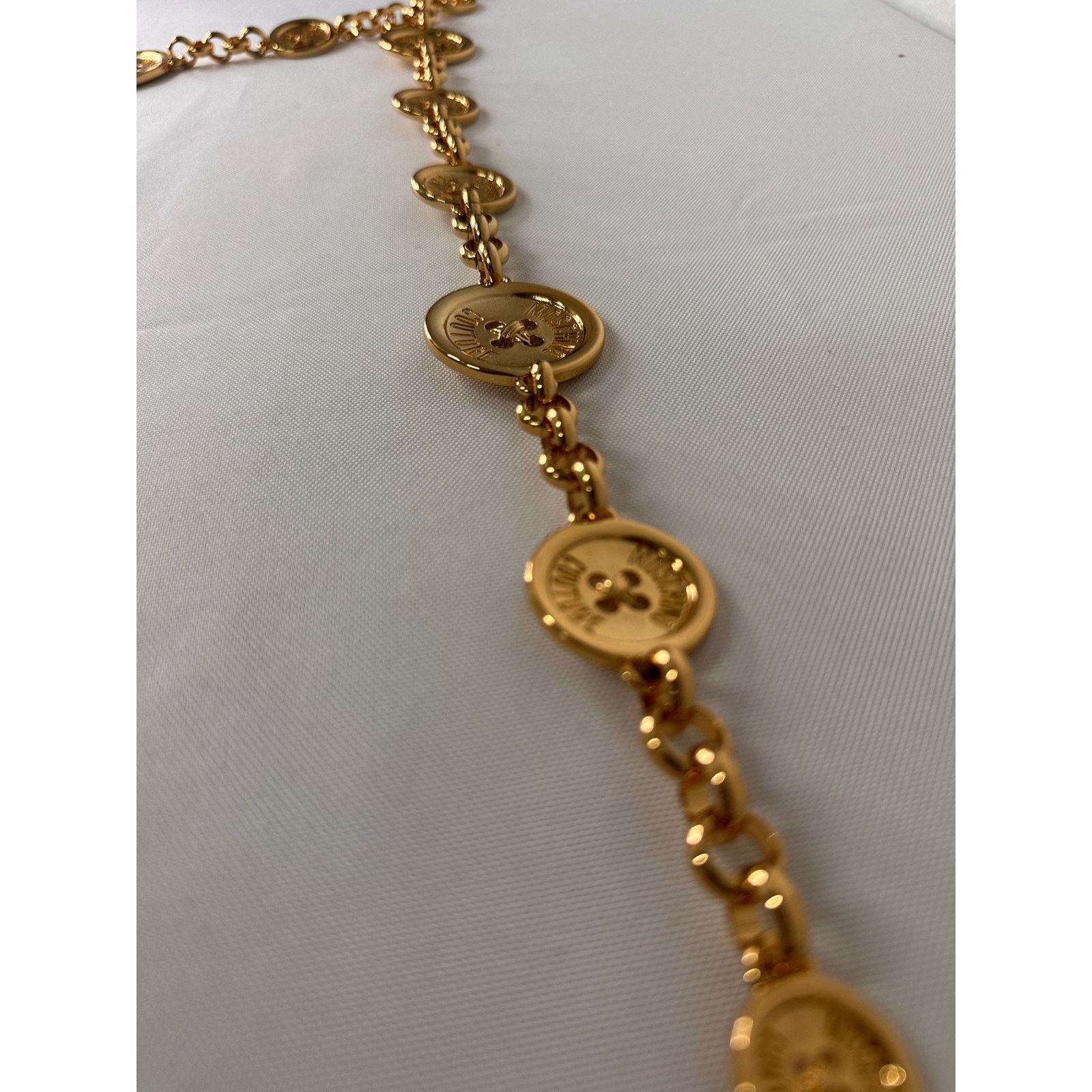 Moschino AW23 Moschino Couture Jeremy Scott Gold Dress Belt Buttons Size ONE SIZE - 7 Thumbnail