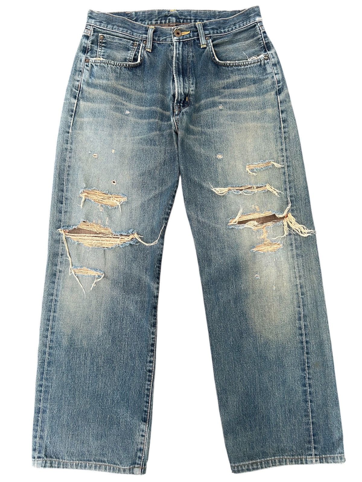 Kapital Vintage Edwin 505 Selvedge Rusty Baggy Distressed Denim jean Size US 32 / EU 48 - 1 Thumbnail