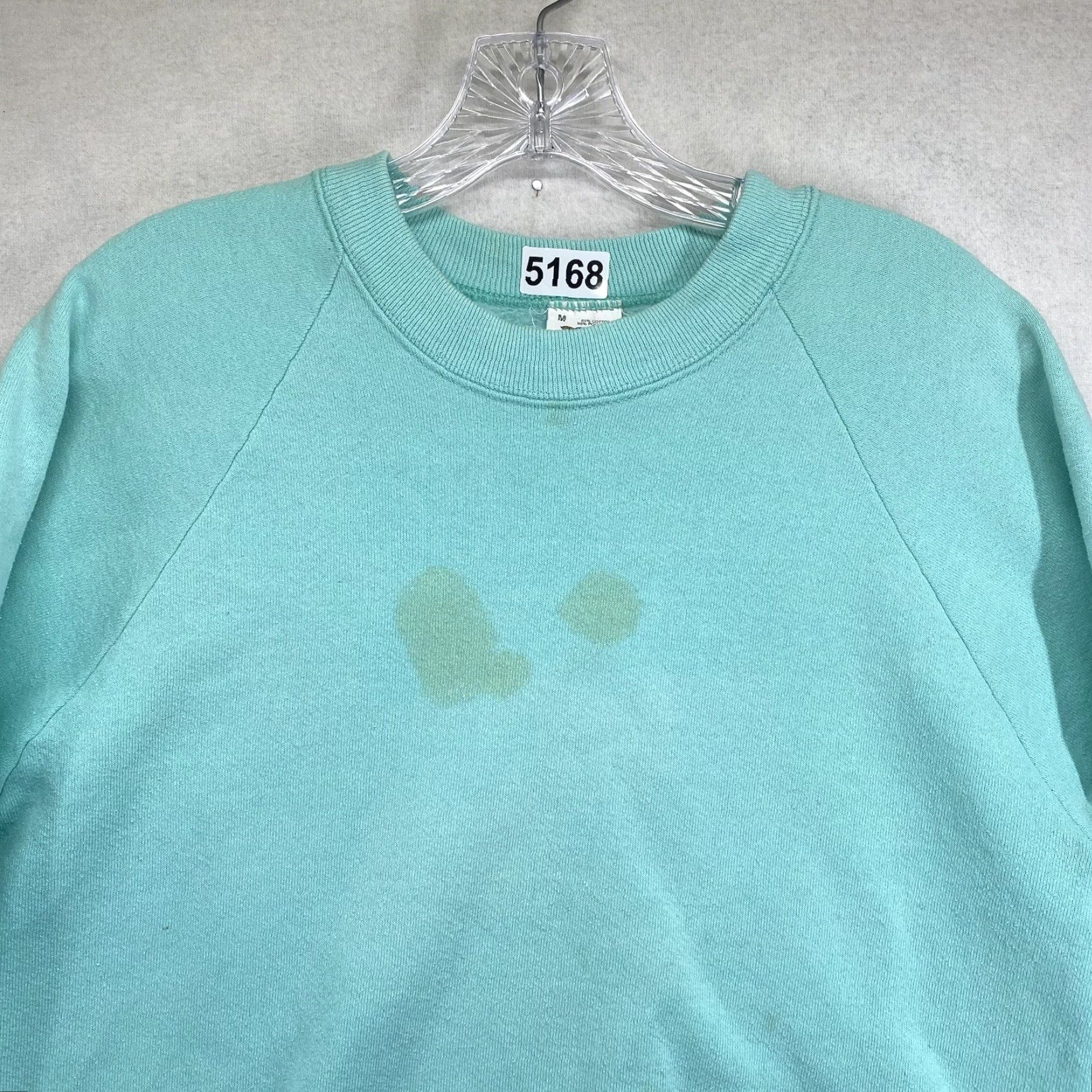 Fruit Of The Loom VINTAGE Fruit of the Loom Sweatshirt XS Ice Blue Unisex Adults Crew Neck Pullover Long Sleeve Slim Fleece USA 80s 90s Blank Size US XS / EU 42 / 0 - 3 Thumbnail