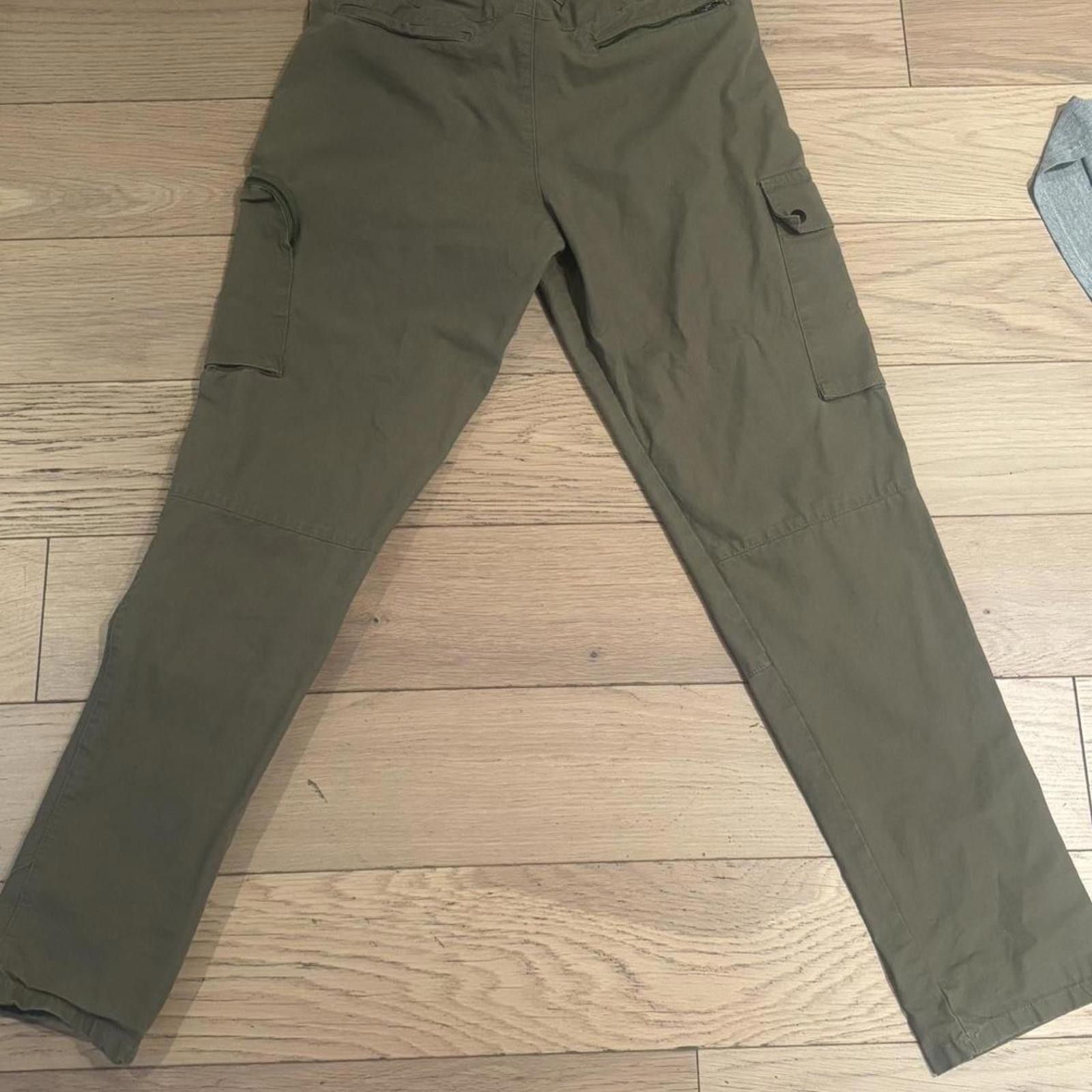 Topman Topman Men's Khaki and Green Trousers Size US 32 / EU 48 - 3 Thumbnail