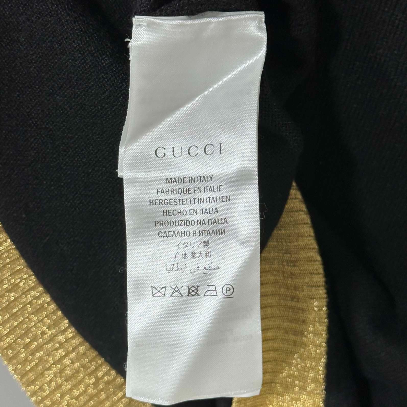 Gucci Gucci gold thread black knitted short sleeves 2501-Nextarro Size US S / EU 44-46 / 1 - 5 Thumbnail