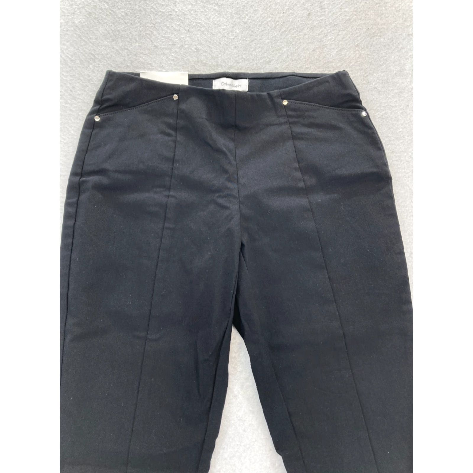 Calvin Klein Calvin Klein Pants Women's XS Black Pull On Skinny Ankle Stretch Low Rise NWT Size 42" / US 20 - 2 Thumbnail