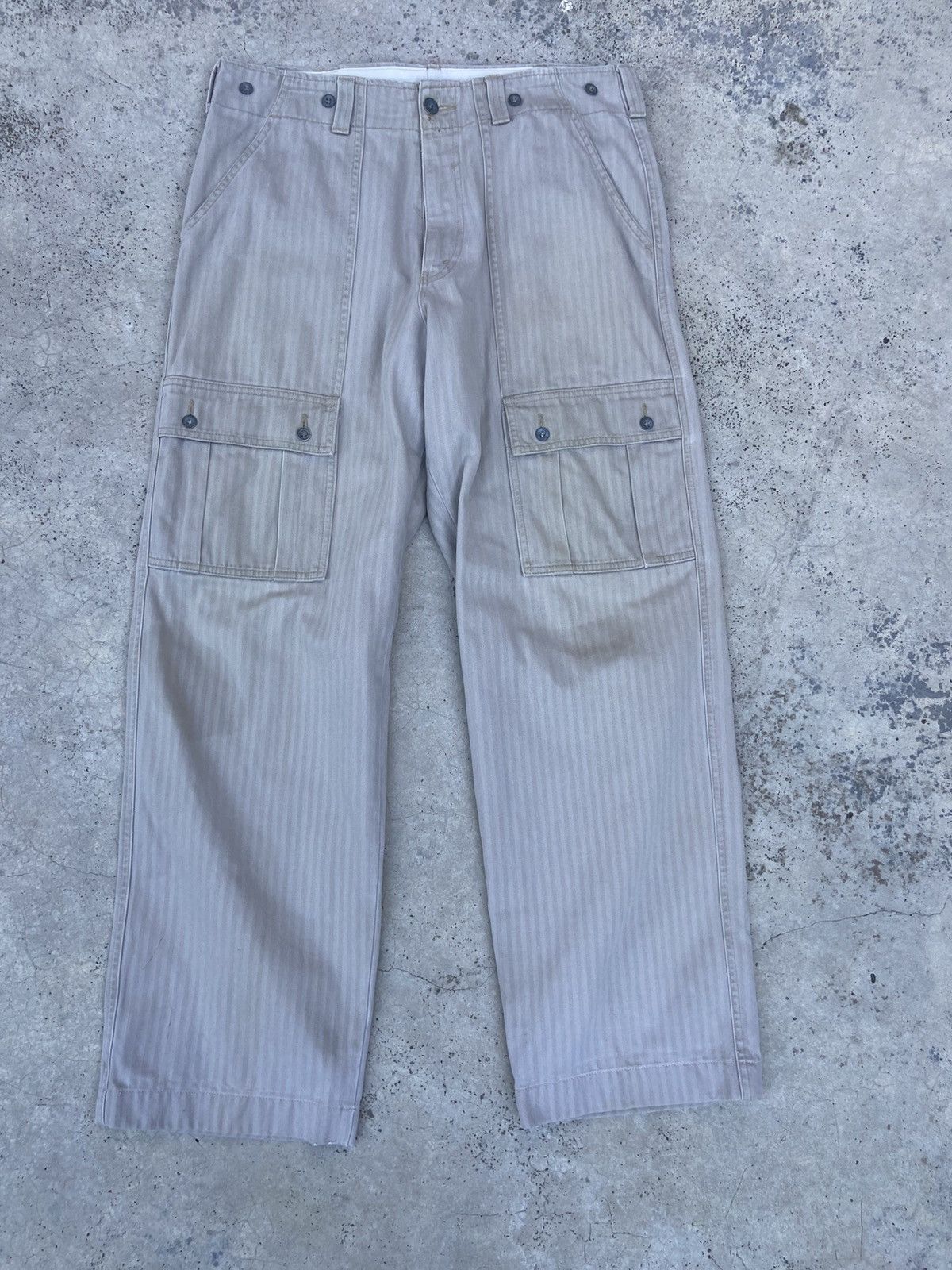 Vintage Vintage Bobson Cargo pants herring bones cargos Size US 35 - 1 Thumbnail