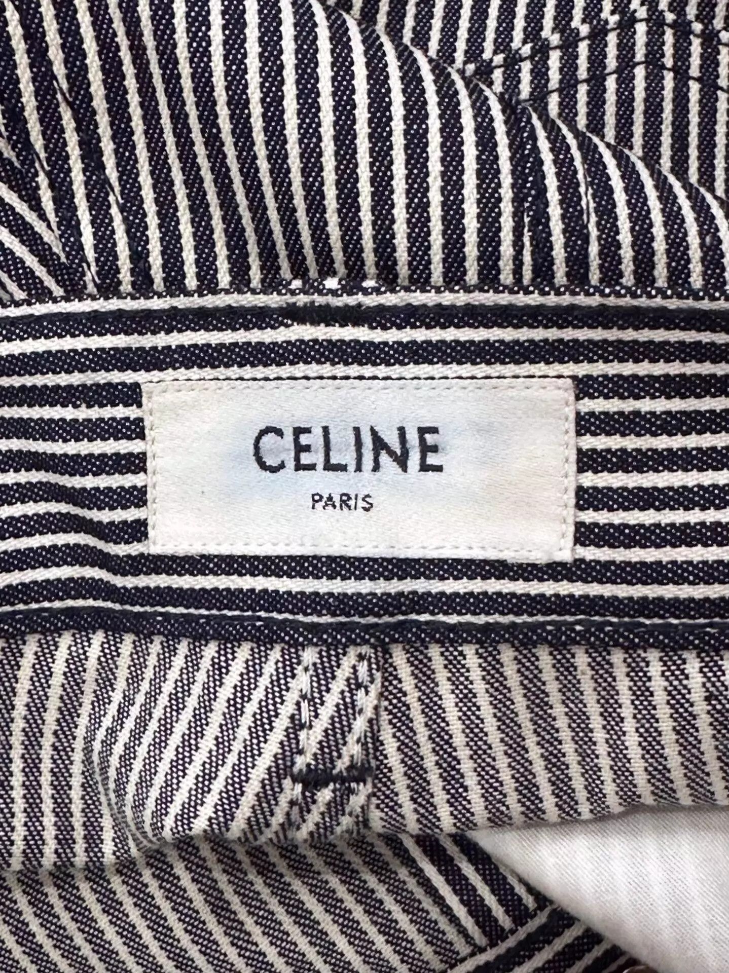 Celine Celine Wmns All-Over Print B&W Strip Logo Pants 27 Size 27" / US 4 / IT 40 - 5 Thumbnail