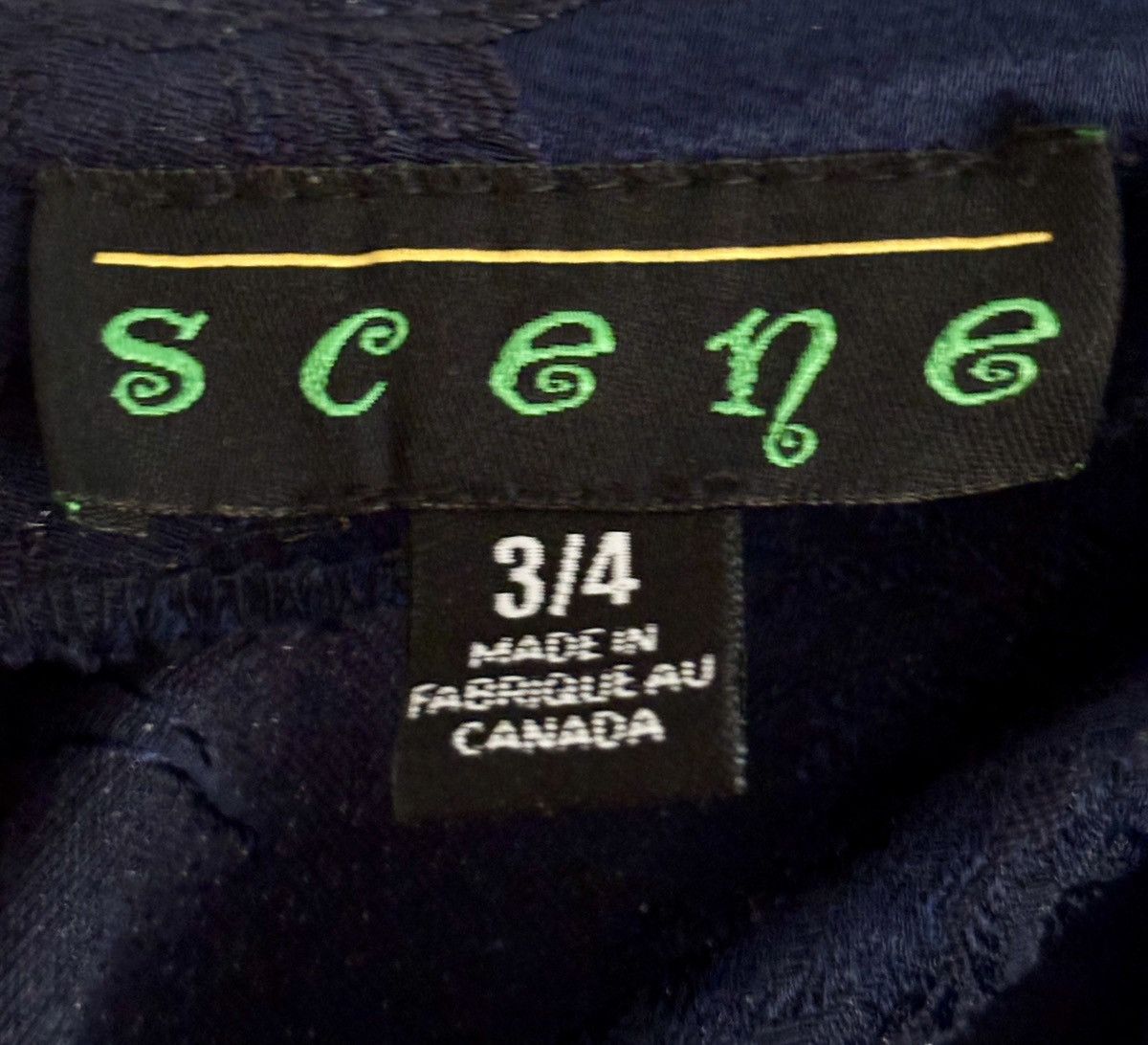 Other Vintage 1990’s RARE “SCENE” Maxi Skirt Blue Brocade. Small Size 27" / US 4 / IT 40 - 7 Thumbnail