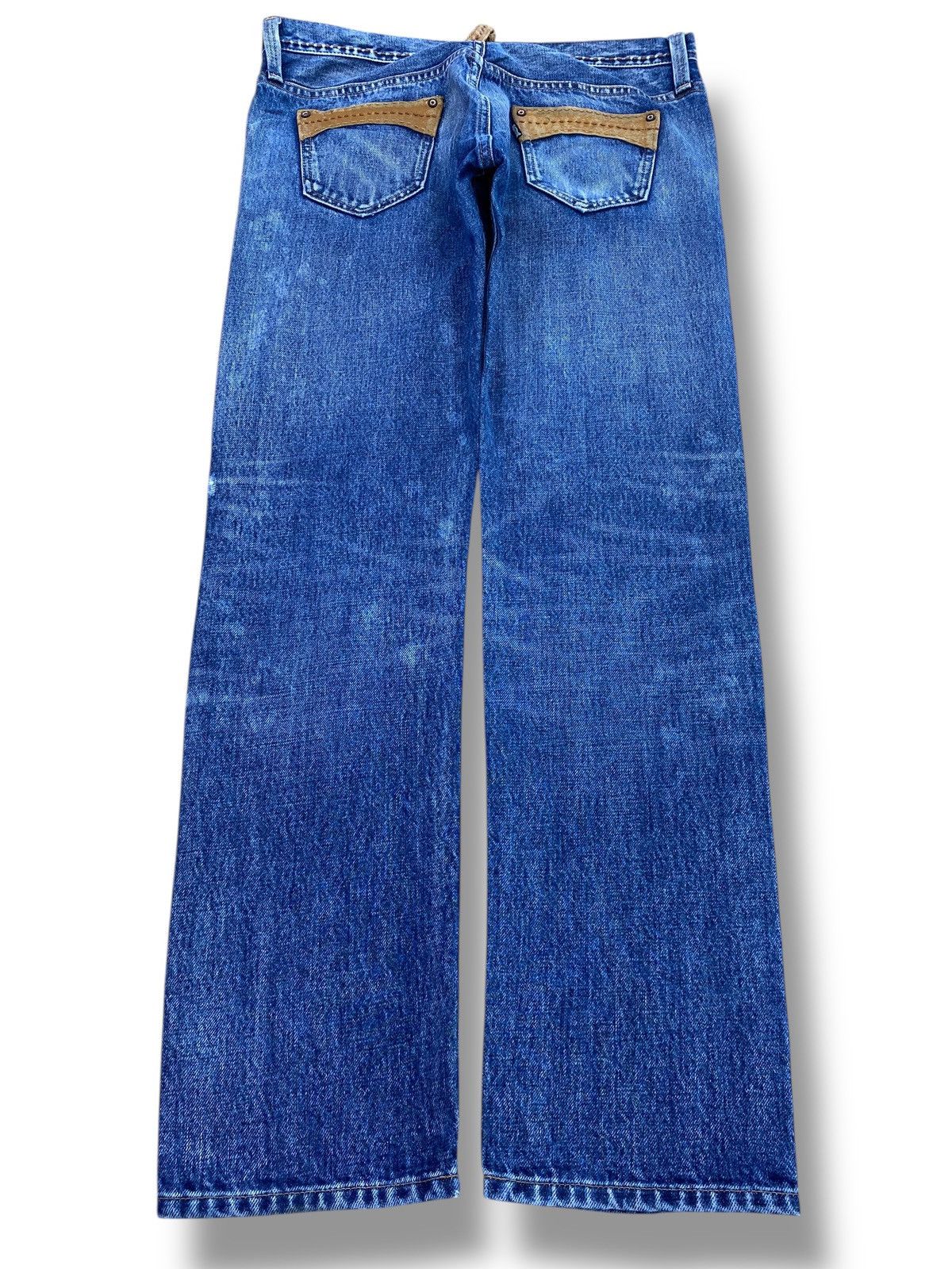Japanese Brand Japanese Brand Light Wash Whiskered Style Straight Leg Jeans Size US 32 / EU 48 - 3 Thumbnail